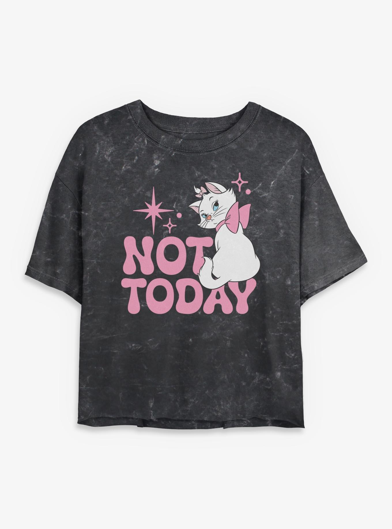 Disney The Aristocats Marie Not Today Girls Mineral Wash Crop T-Shirt, , hi-res