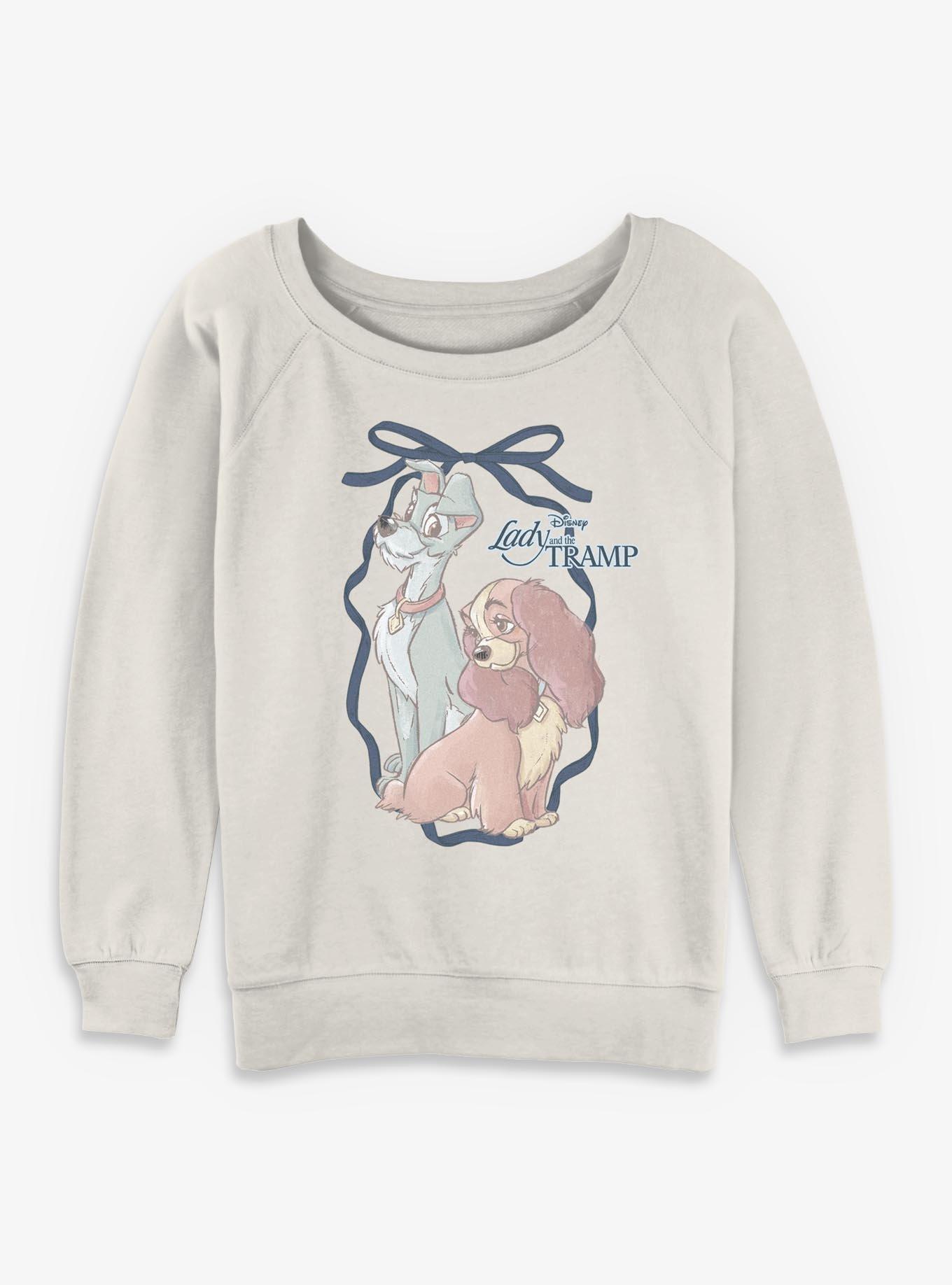 Disney Lady And The Tramp Bow Romance Girls Slouchy Sweatshirt, , hi-res