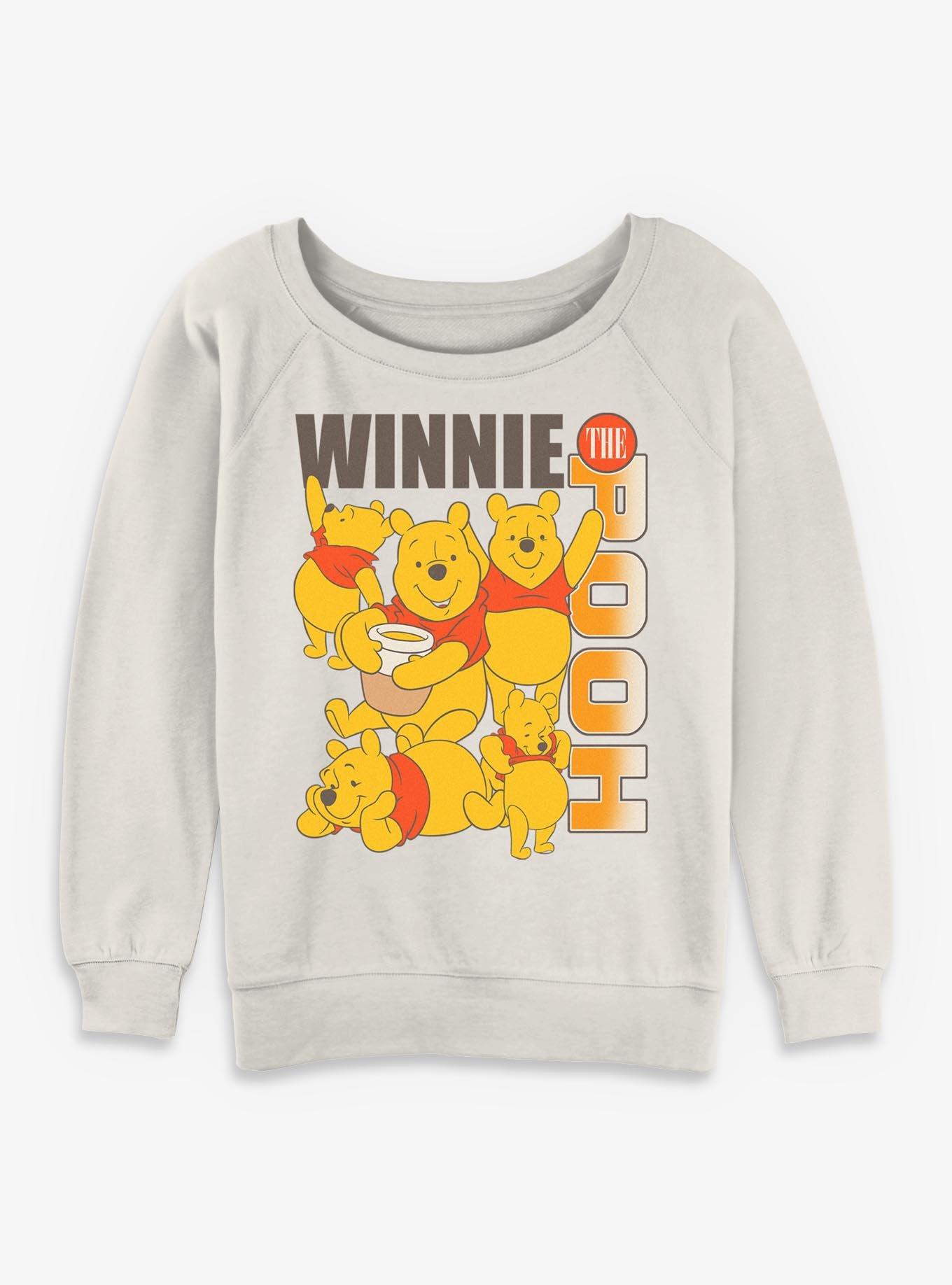 Disney Winnie The Pooh Poses Girls Slouchy Sweatshirt, EGRET, hi-res