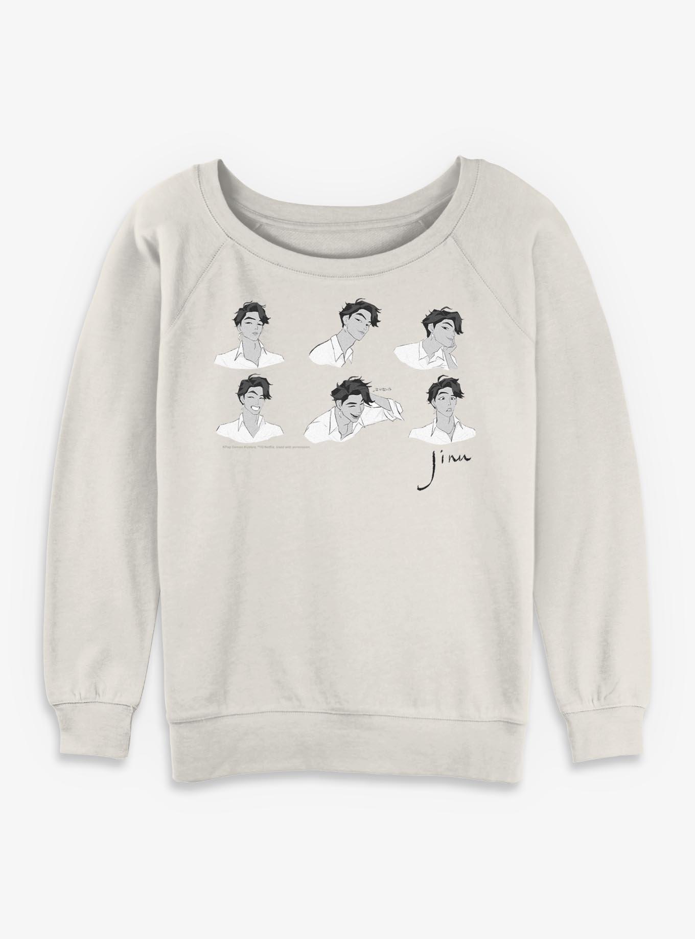 Kpop Demon Hunters Jinu Expression Girls Slouchy Sweatshirt, , hi-res