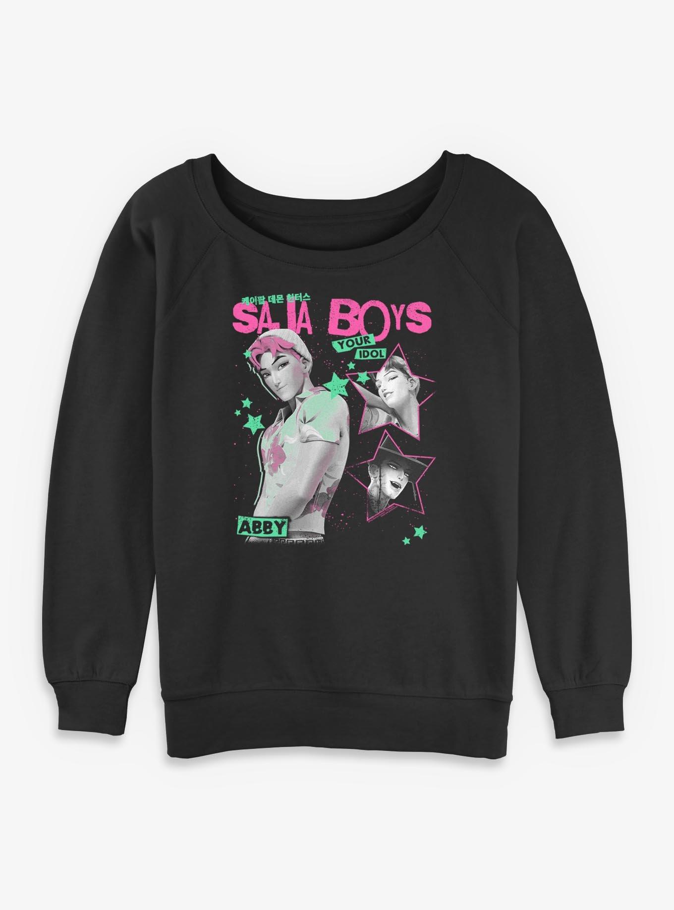 KPop Demon Hunters Your Idol Abby Girls Slouchy Sweatshirt, BLACK, hi-res