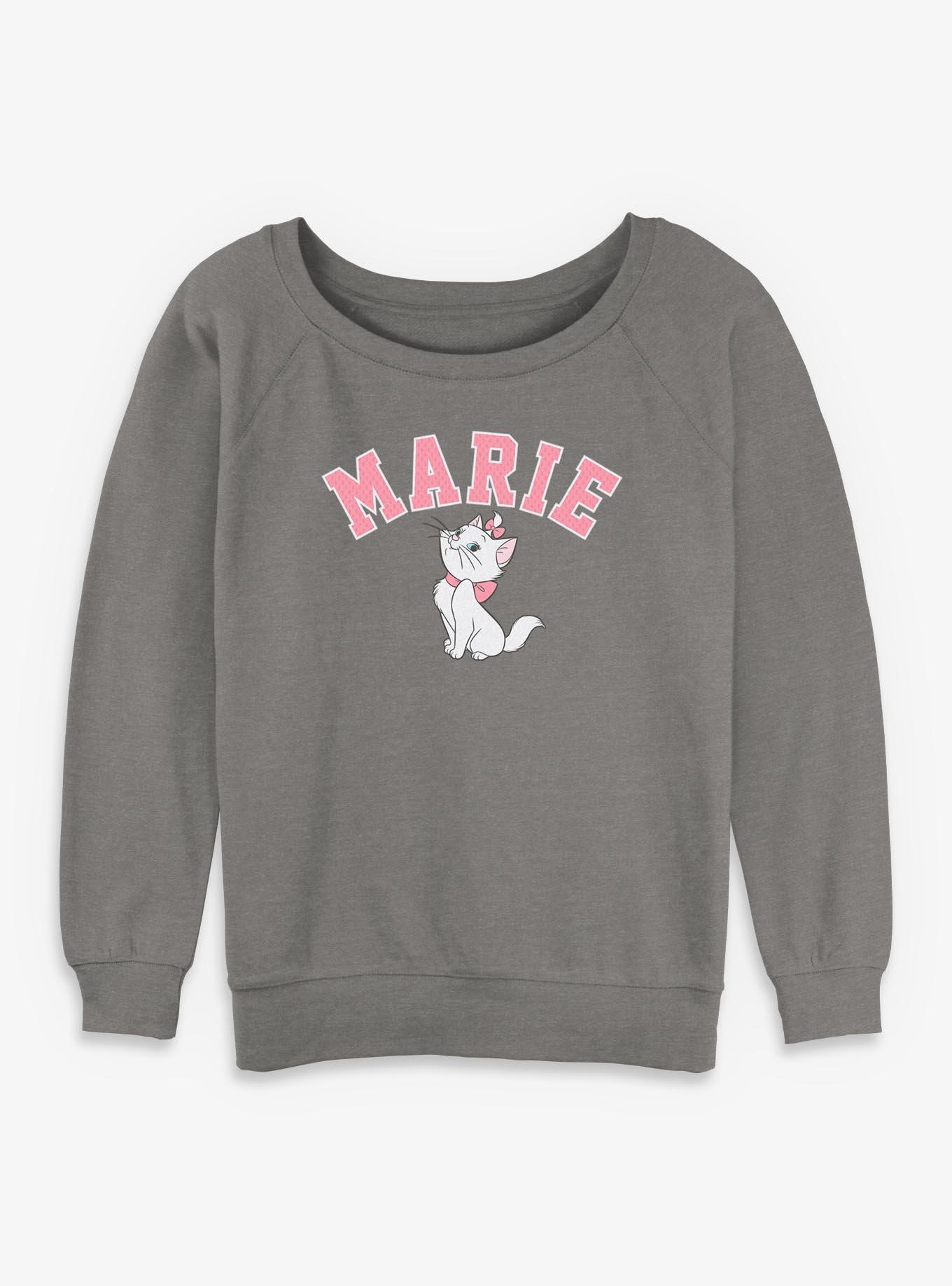 Disney The Aristocats Marie Collegiate Logo Girls Slouchy Sweatshirt