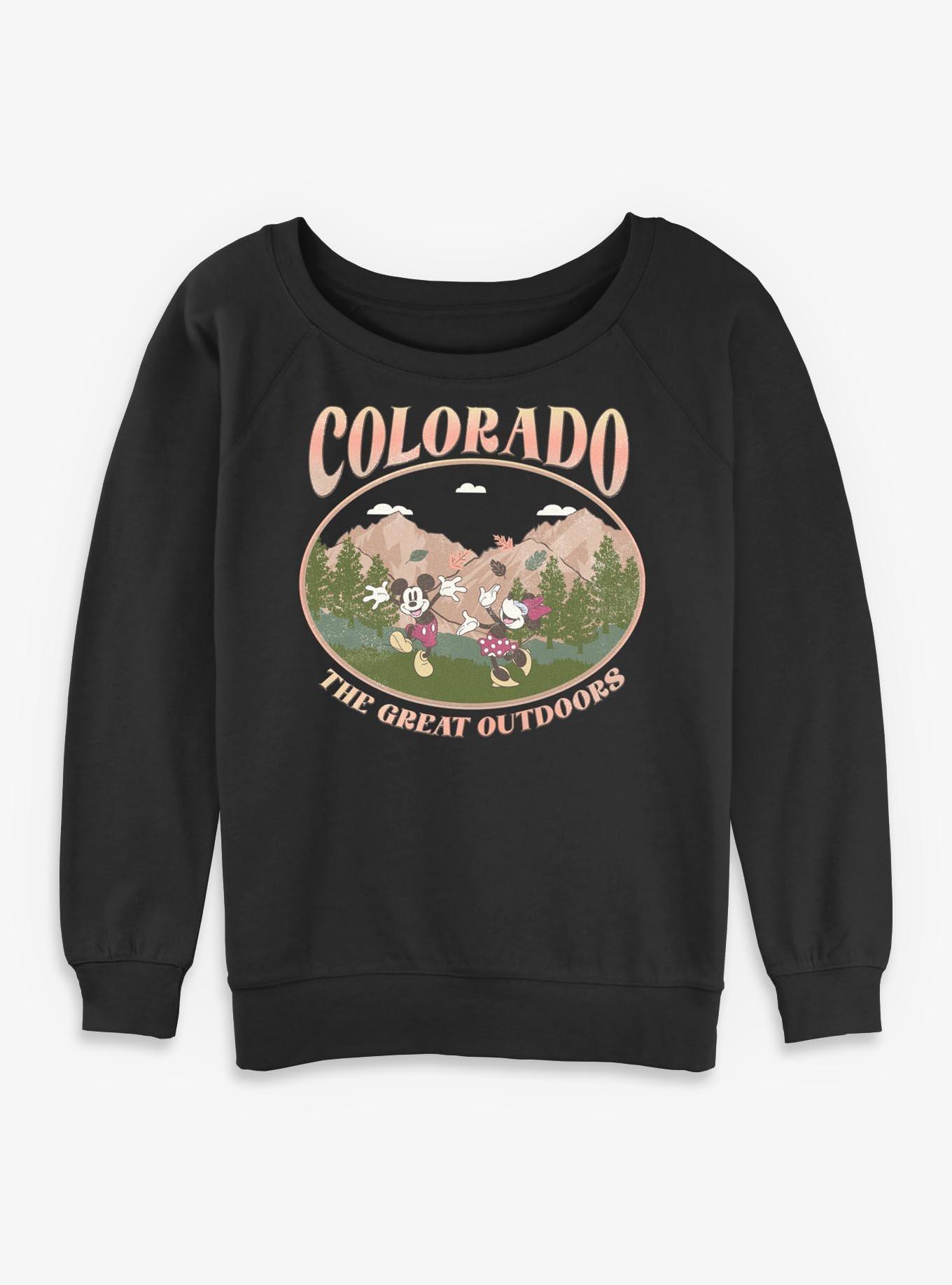 Disney Mickey Mouse Colorado The Great Outdoors Girls Slouchy Sweatshirt, , hi-res