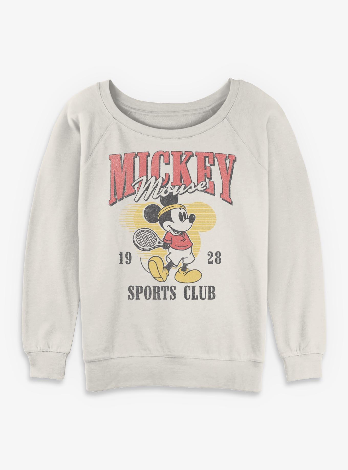 Disney Mickey Mouse Sports Club 1928 Girls Slouchy Sweatshirt, EGRET, hi-res