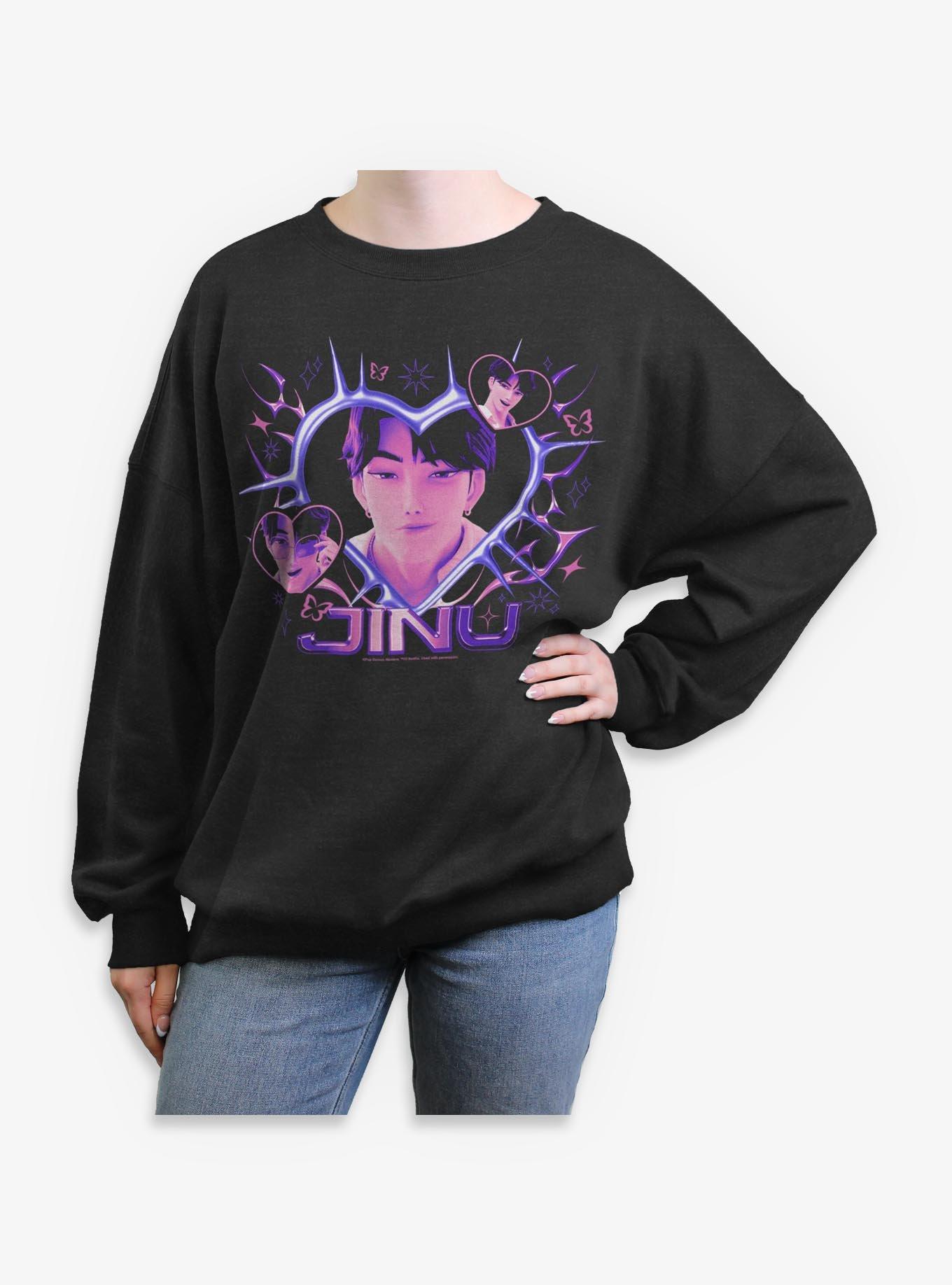 Kpop Demon Hunters Jinu Hearts Girls Oversized Sweatshirt, , hi-res