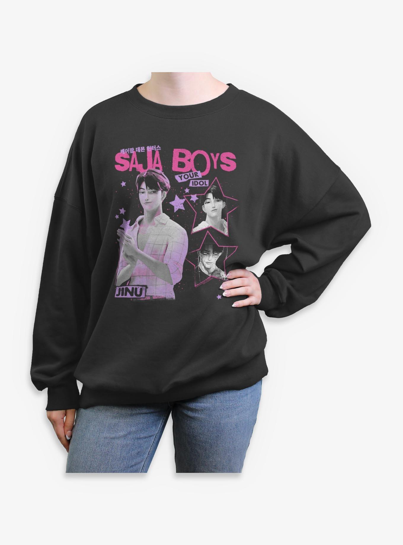 KPop Demon Hunters Your Idol Jinu Girls Oversized Sweatshirt