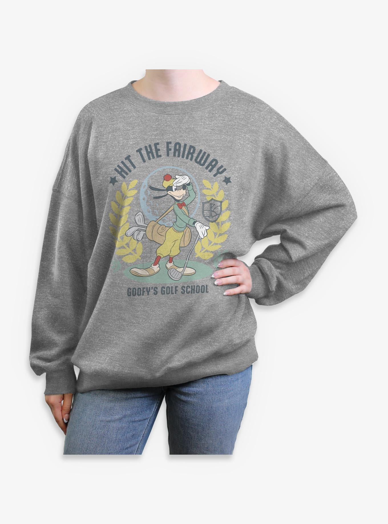 Disney Mickey Mouse Goofy's Golf School Girls Oversized Sweatshirt, , hi-res