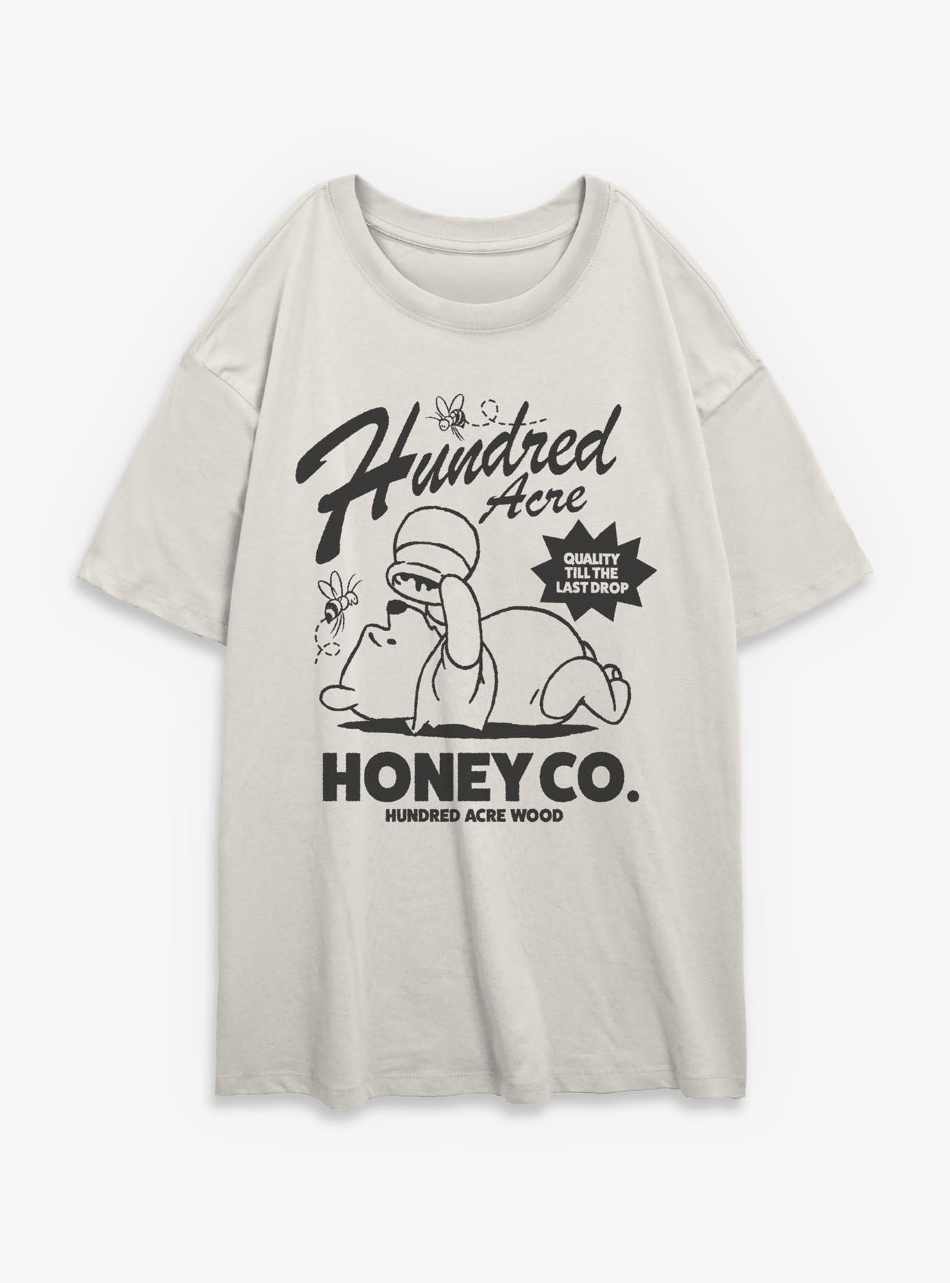 Disney Winnie The Pooh Hundred Acre Honey Co Girls Oversized T-Shirt