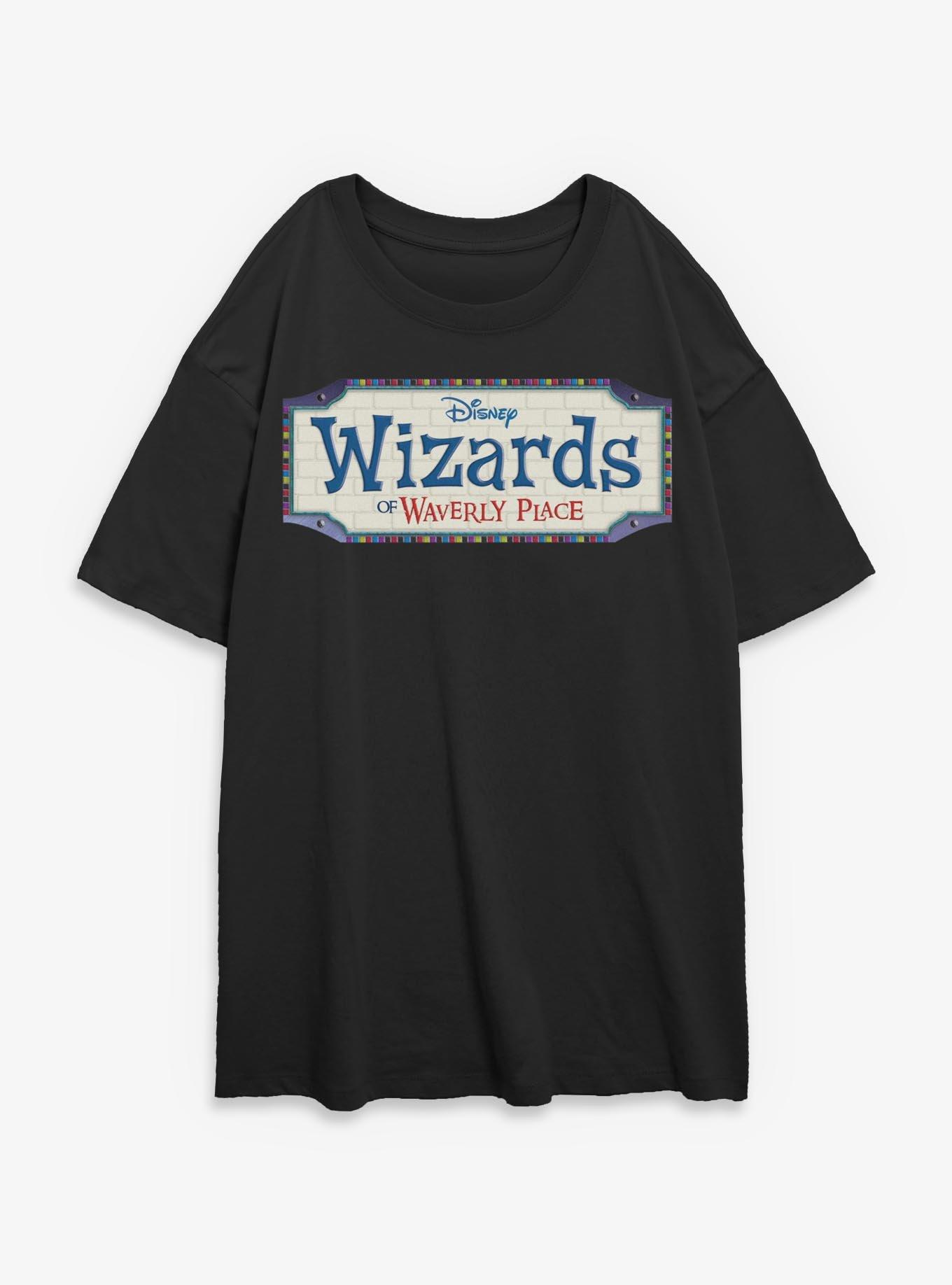 Disney Wizards Of Waverly Place Logo Girls Oversized T-Shirt, BLACK, hi-res