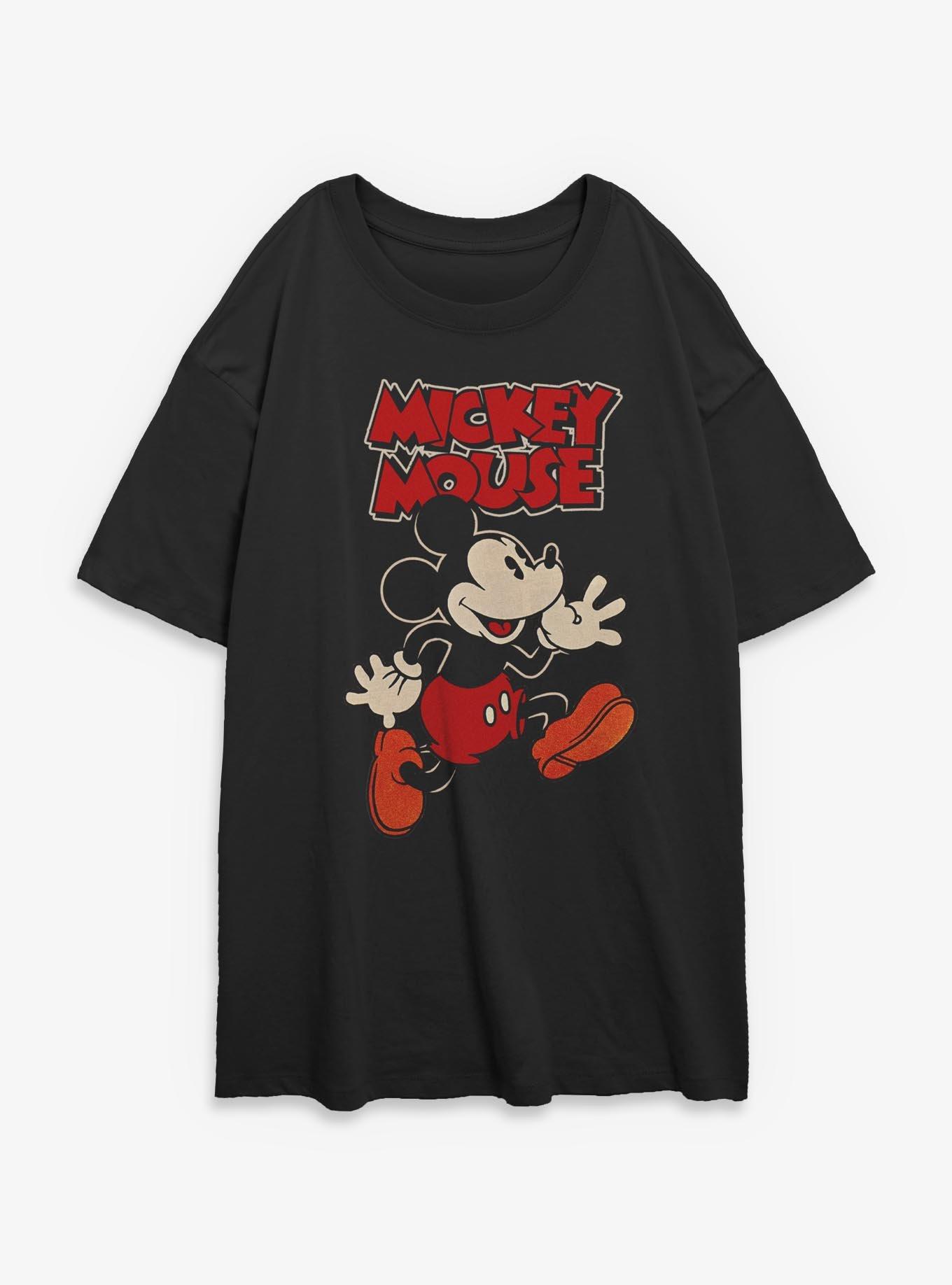 Disney Mickey Mouse Classic Girls Oversized T-Shirt, BLACK, hi-res