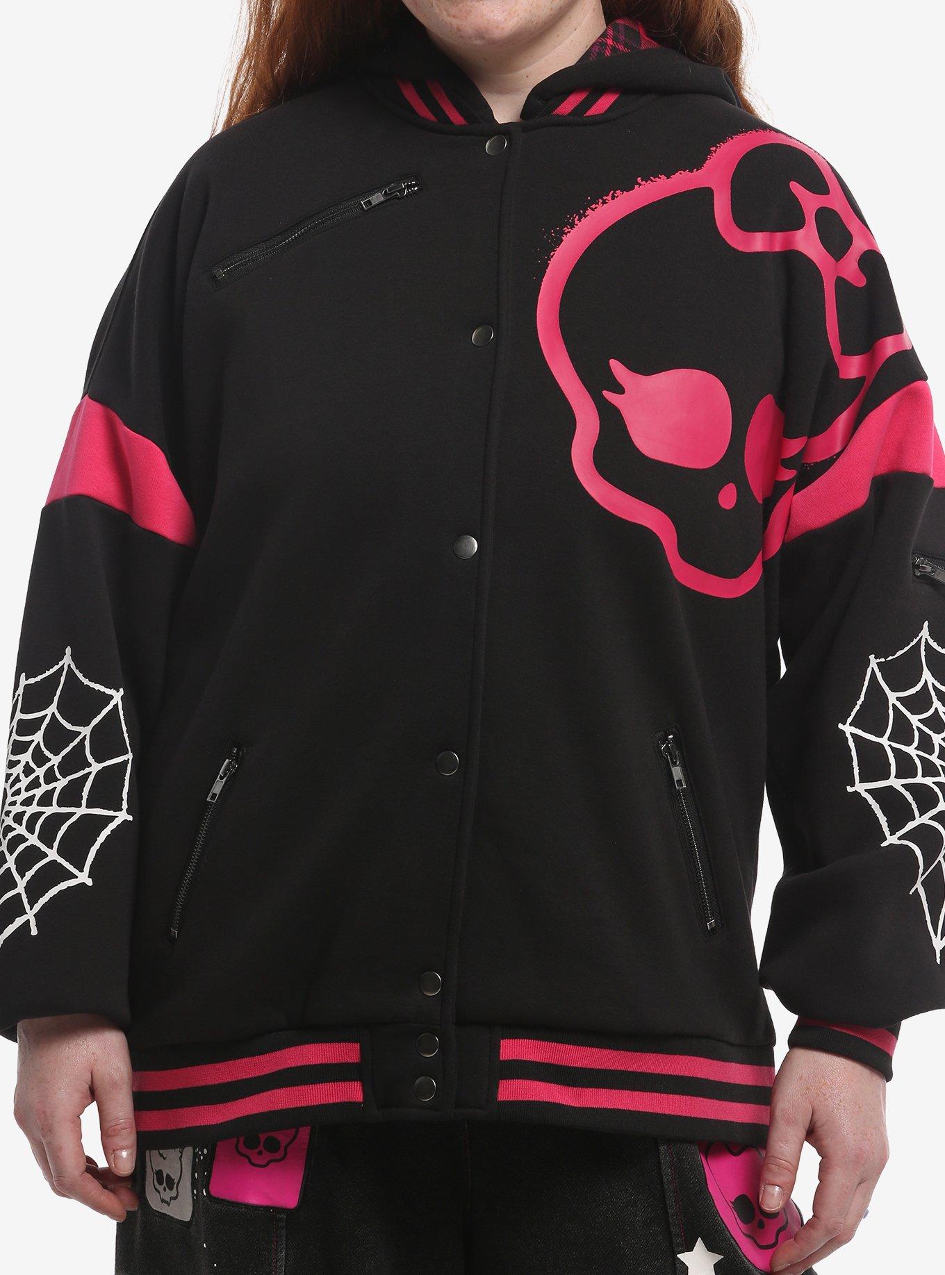 Monster High Skullette Girls Varsity Jacket Plus Size, , hi-res