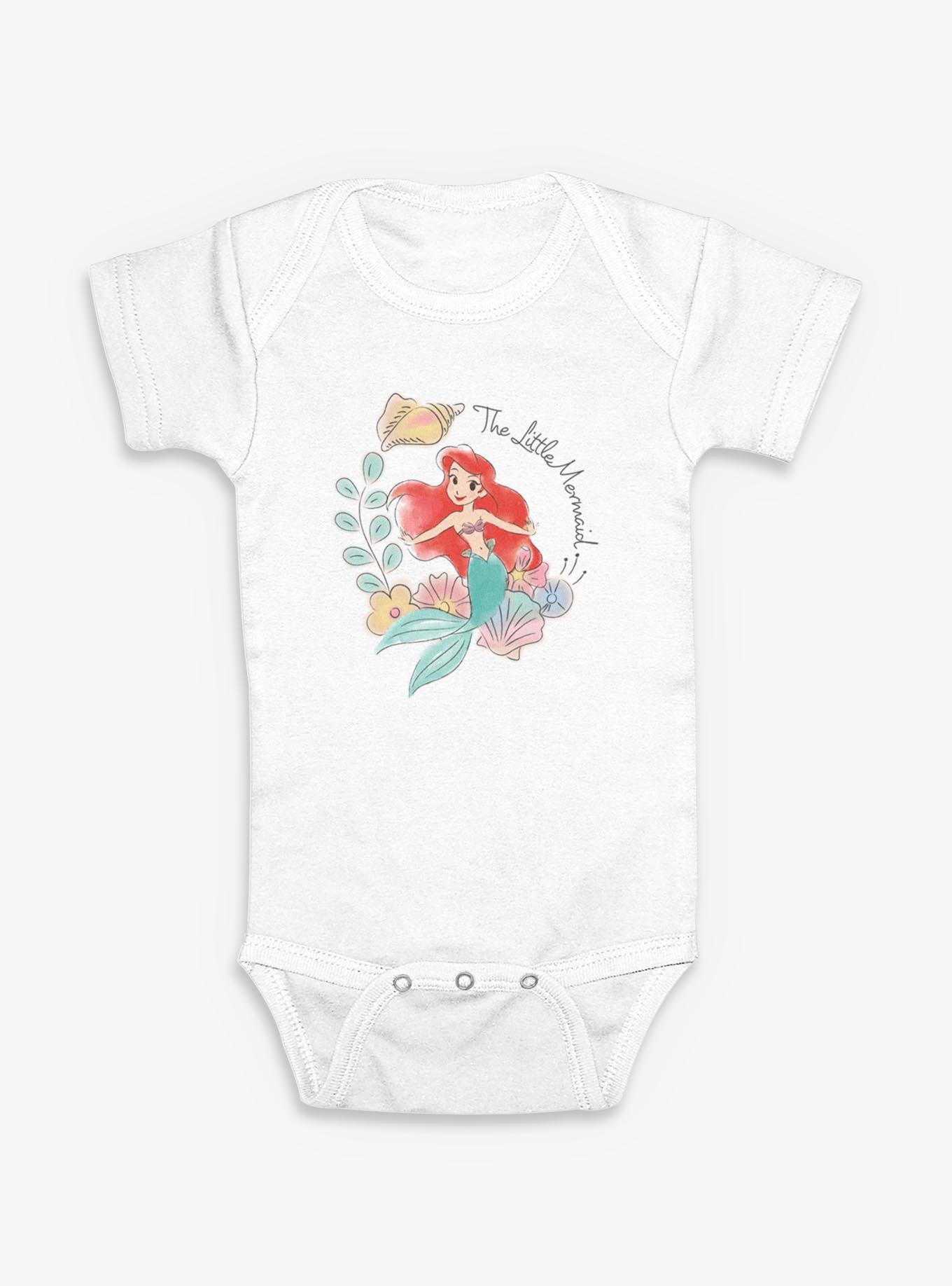 Disney The Little Mermaid Ariel Floral Infant Bodysuit, , hi-res