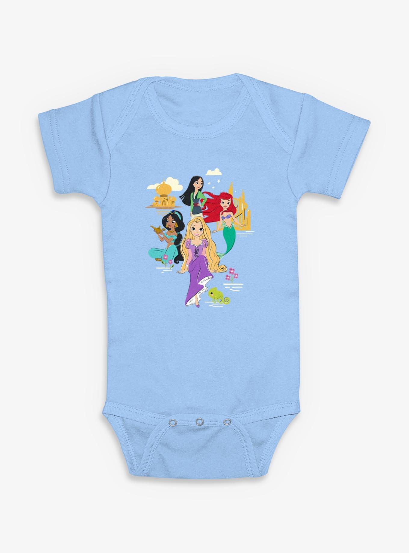 Disney Princesses Ariel Mulan Rapunzel Jasmine Magic Infant Bodysuit, , hi-res