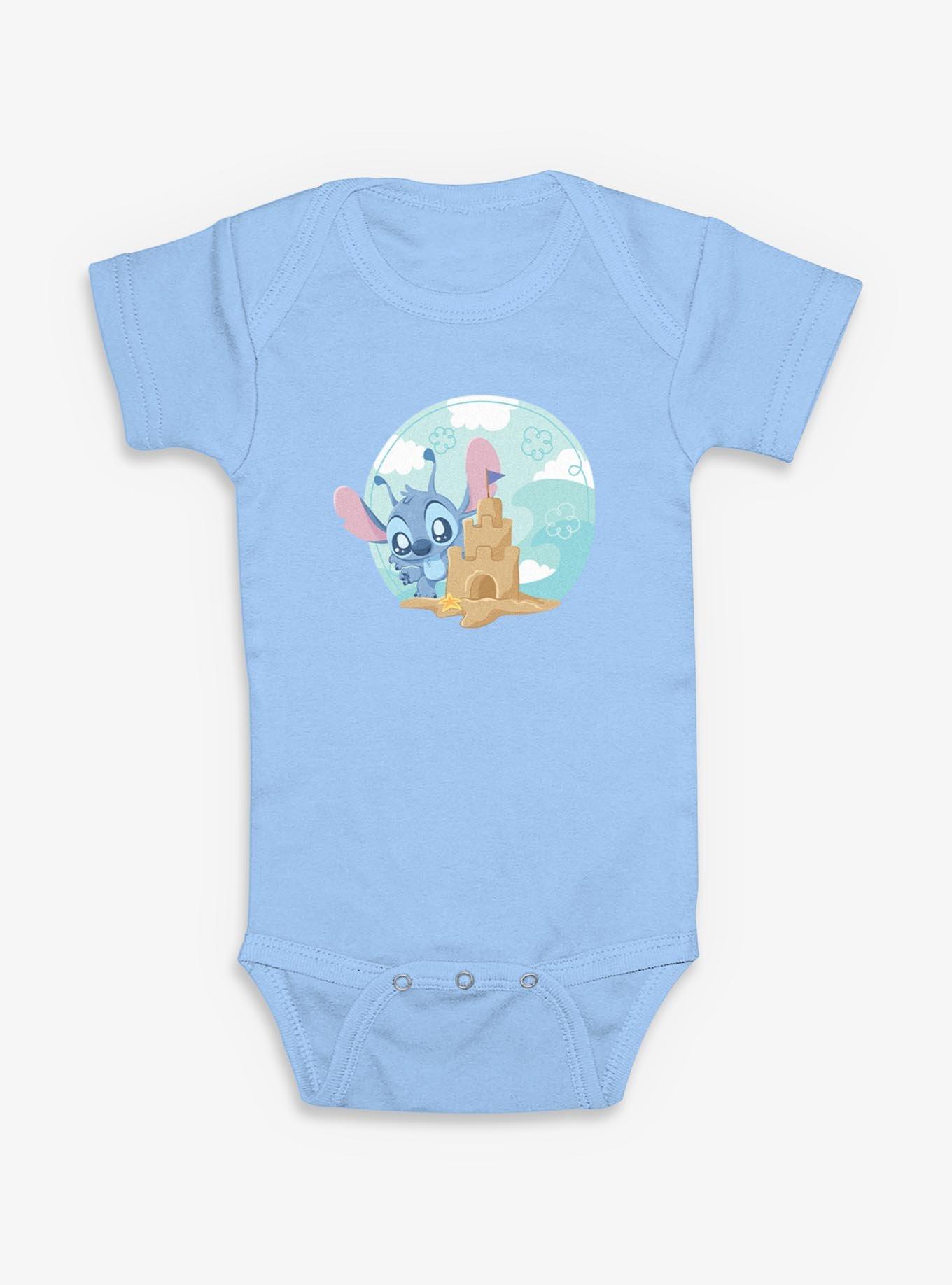 Disney Lilo & Stitch A Big Sand Castle Infant Bodysuit, LT BLUE, hi-res