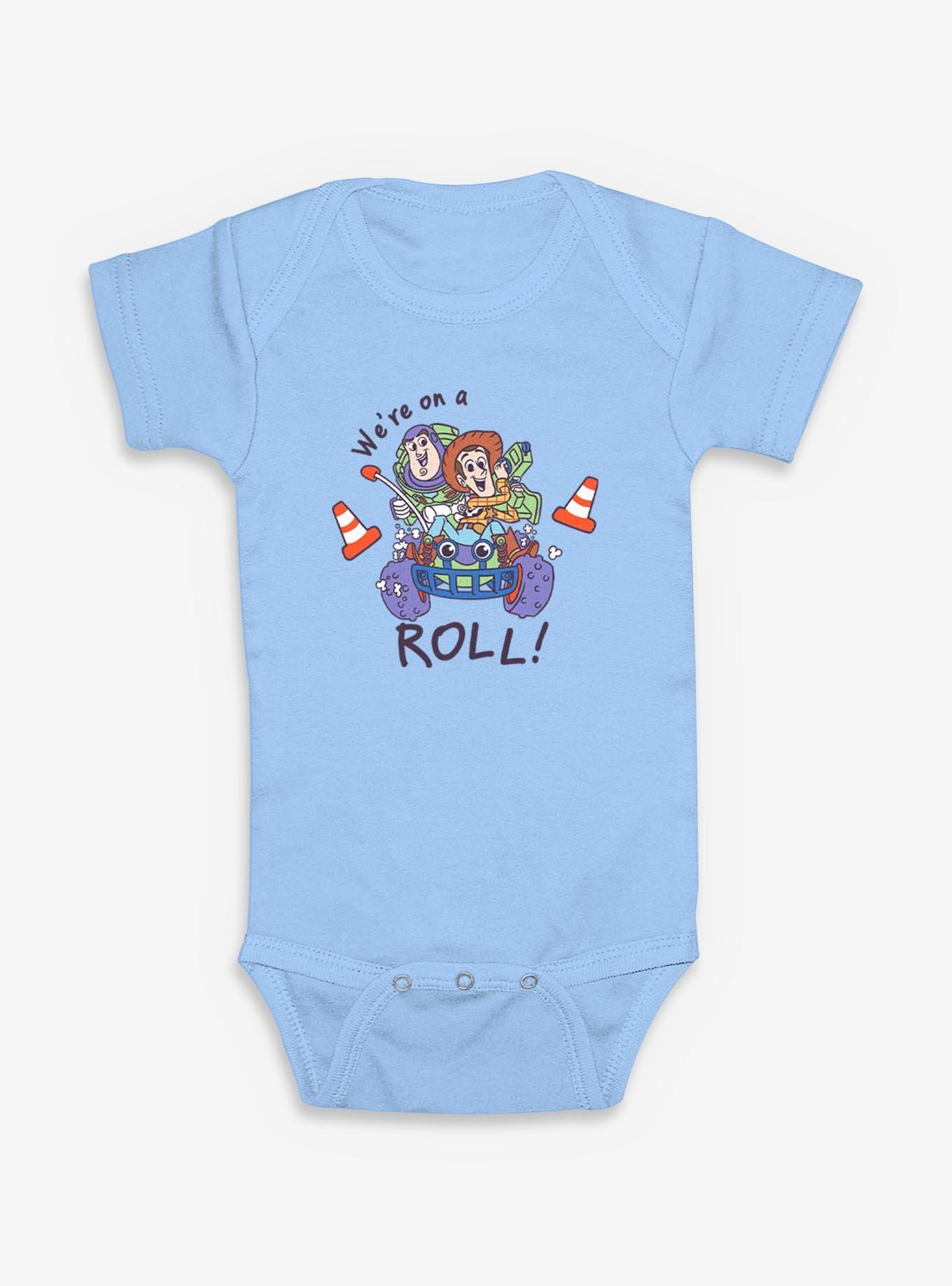 Disney Pixar Toy Story We're On A Roll Buzz And Woody Infant Bodysuit