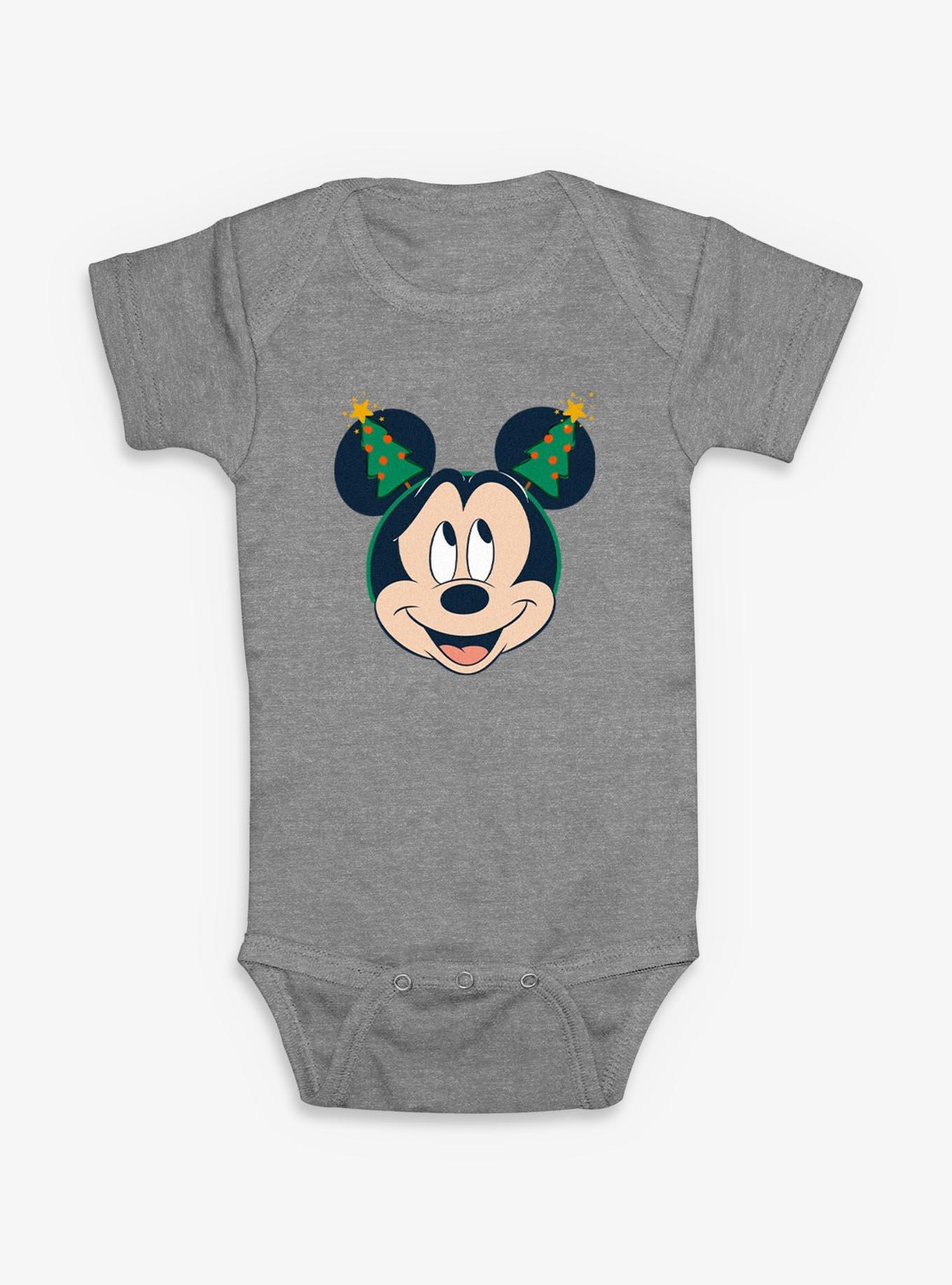 Disney Mickey Mouse Christmas Tree Ears Infant Bodysuit, , hi-res