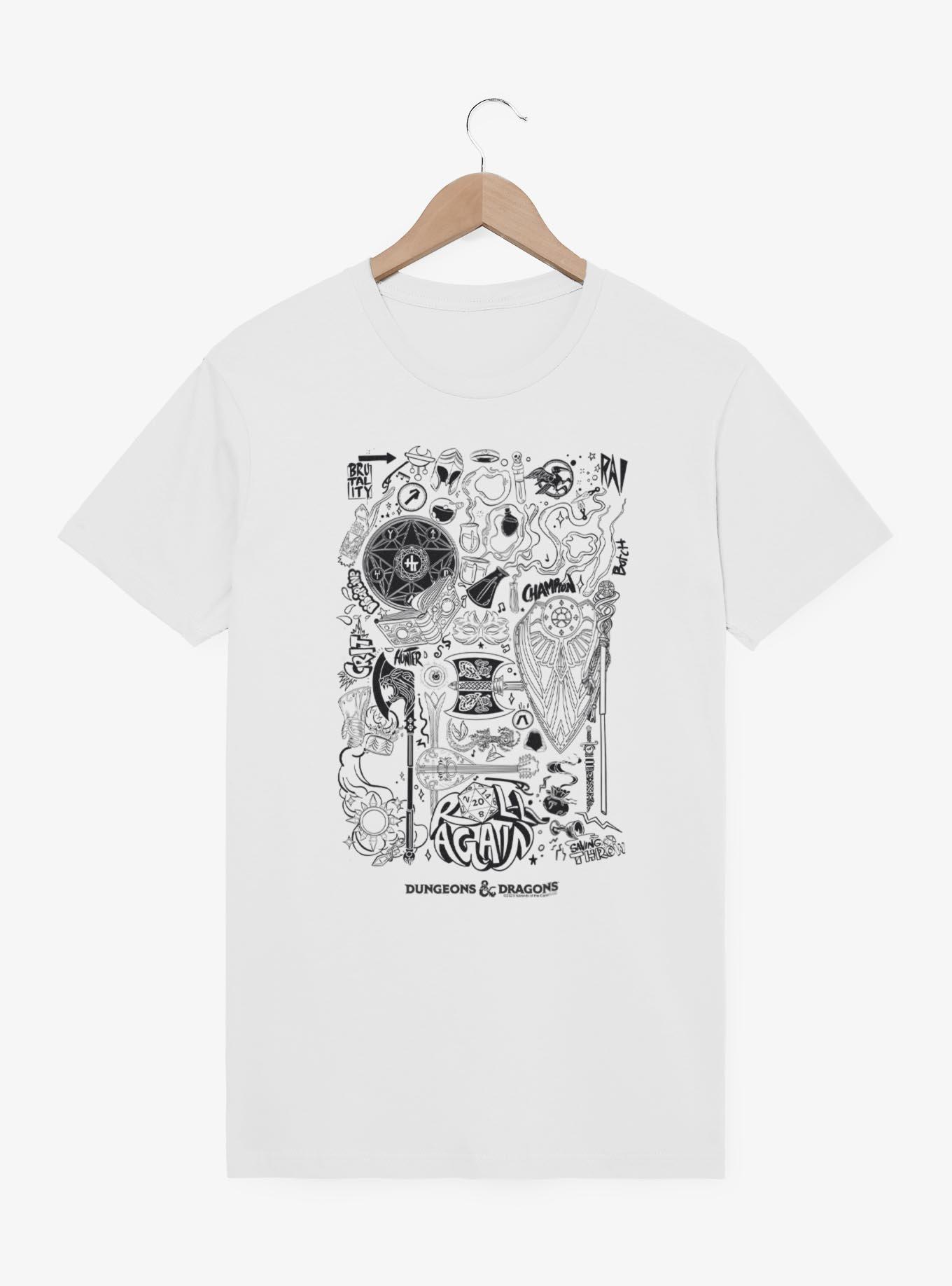 Dungeons & Dragons Doodles T-Shirt, , hi-res