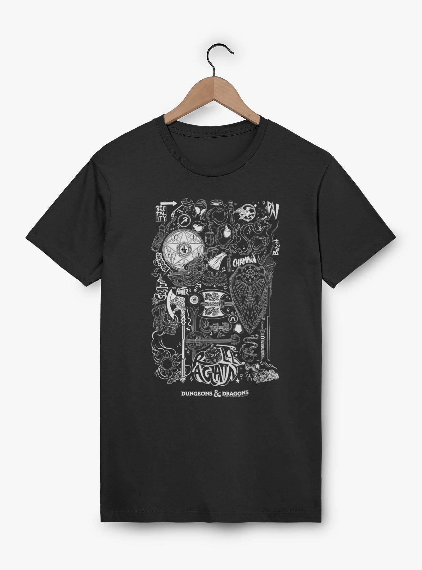 Dungeons & Dragons Doodles T-Shirt, , hi-res