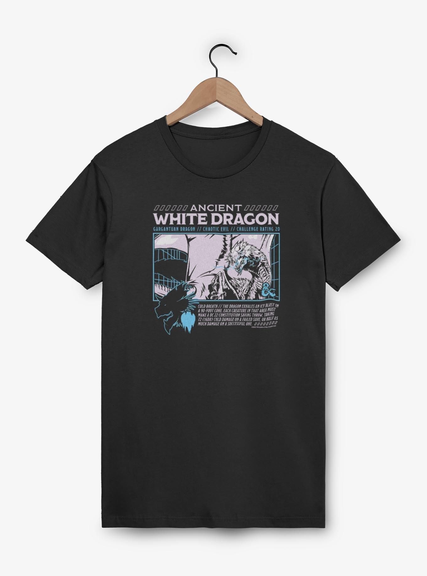 Dungeons & Dragons Ancient White Dragon Stats T-Shirt, , hi-res