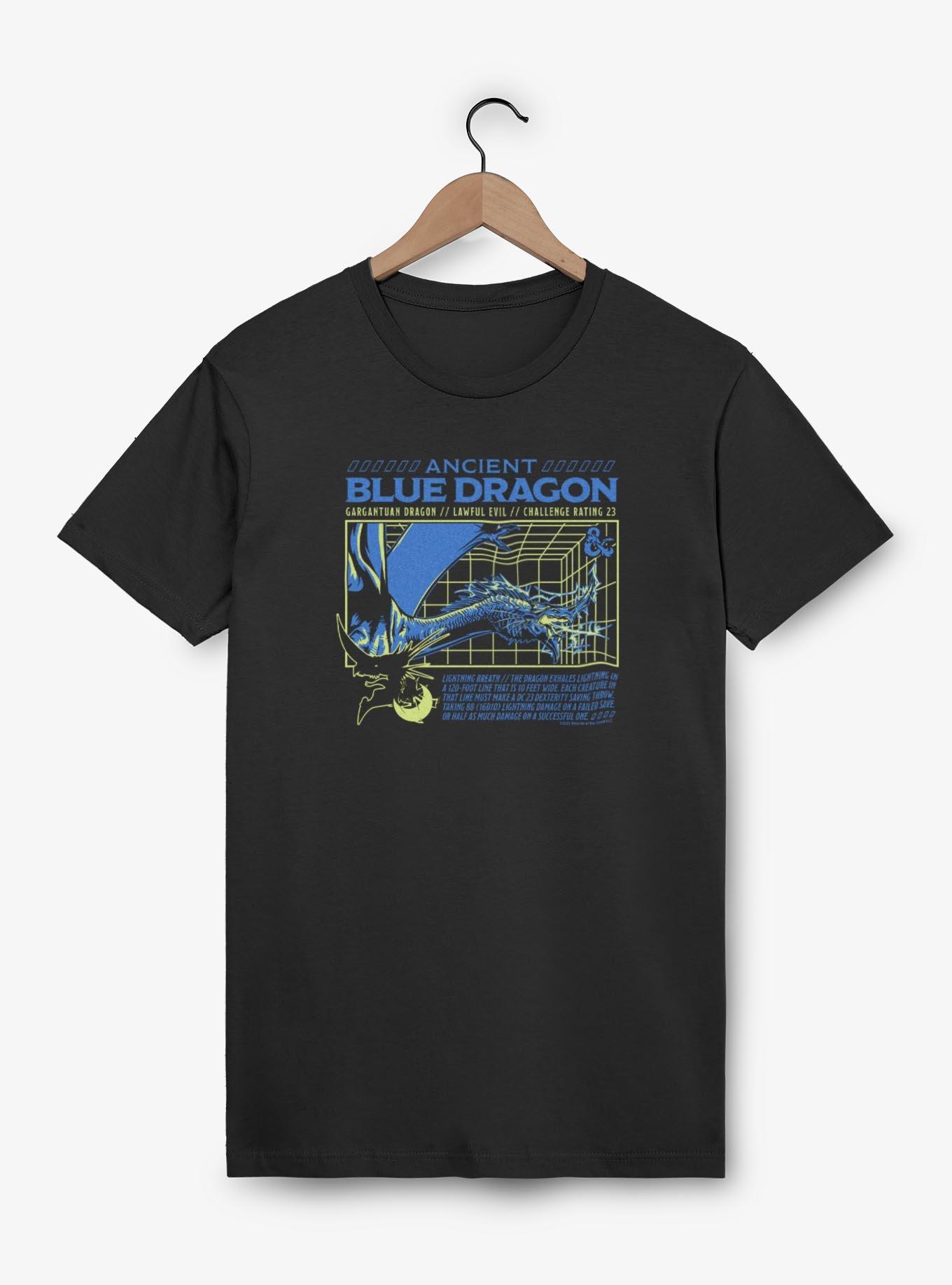 Dungeons & Dragons Ancient Blue Dragon Stats T-Shirt, , hi-res