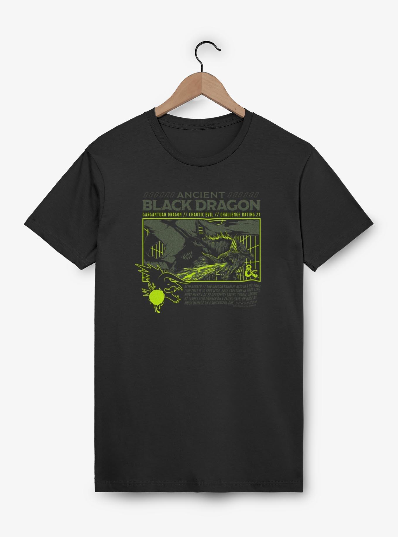Dungeons & Dragons Ancient Black Dragon Stats T-Shirt, , hi-res