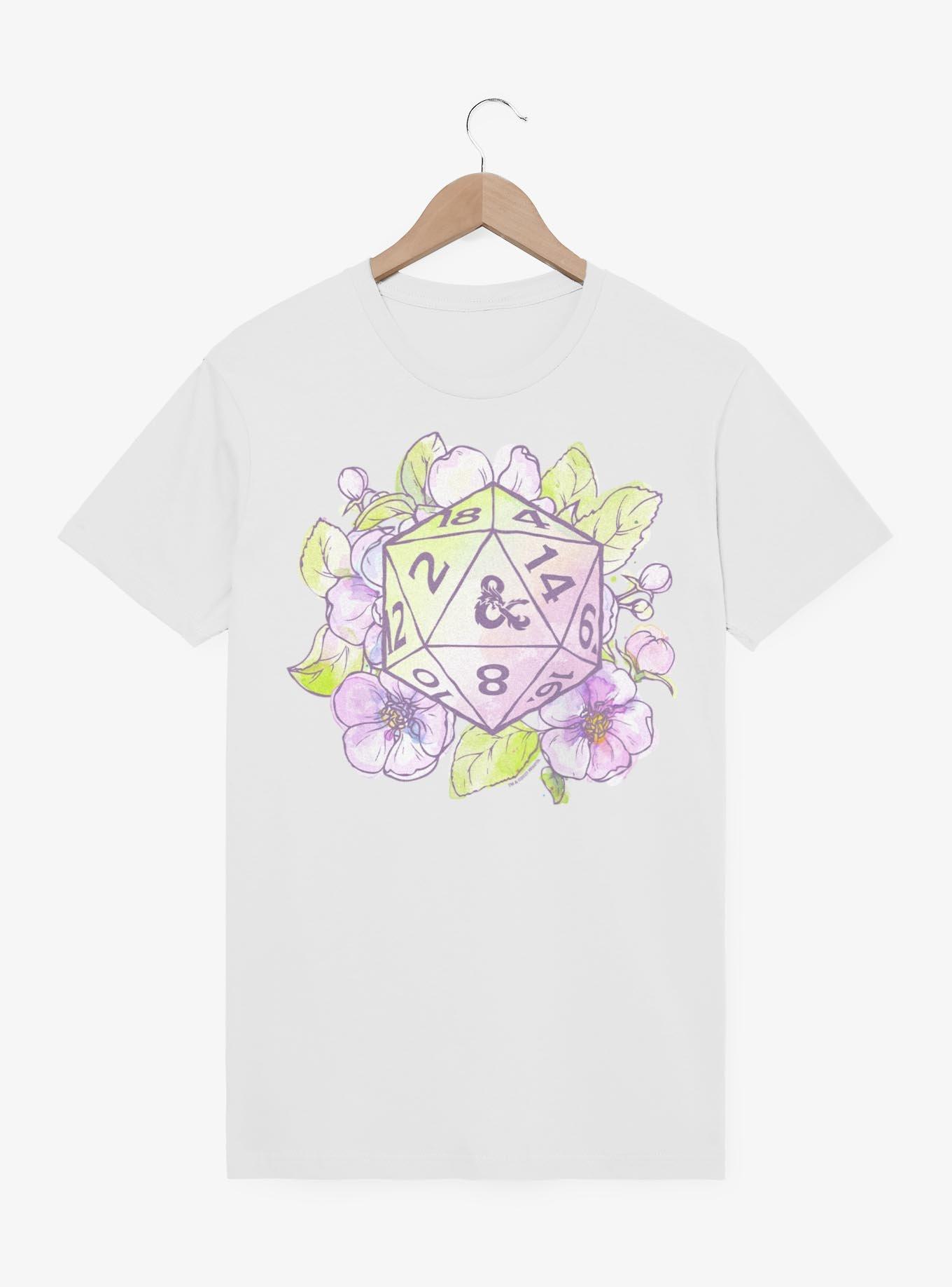 Dungeons & Dragons D20 Flowers T-Shirt, , hi-res