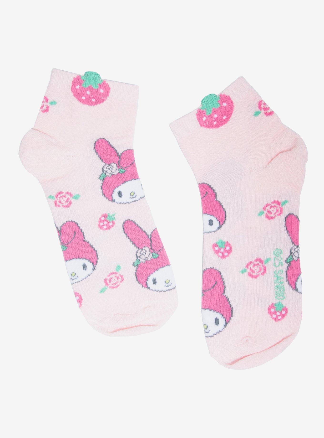 My Melody Strawberries Ankle Socks, , hi-res