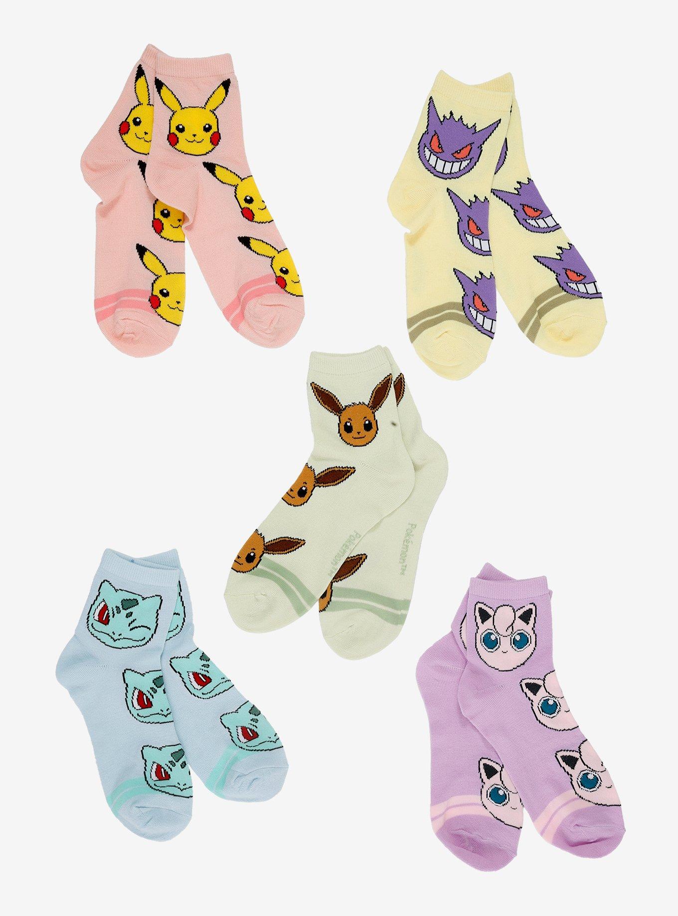 Pok&eacute;mon Faces Ankle Socks 5 Pair, , hi-res