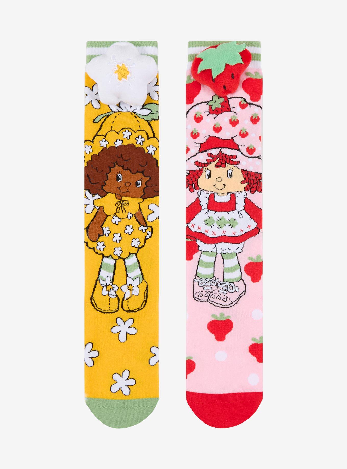 Strawberry Shortcake & Orange Blossom Mismatch Knee-High Socks, , hi-res