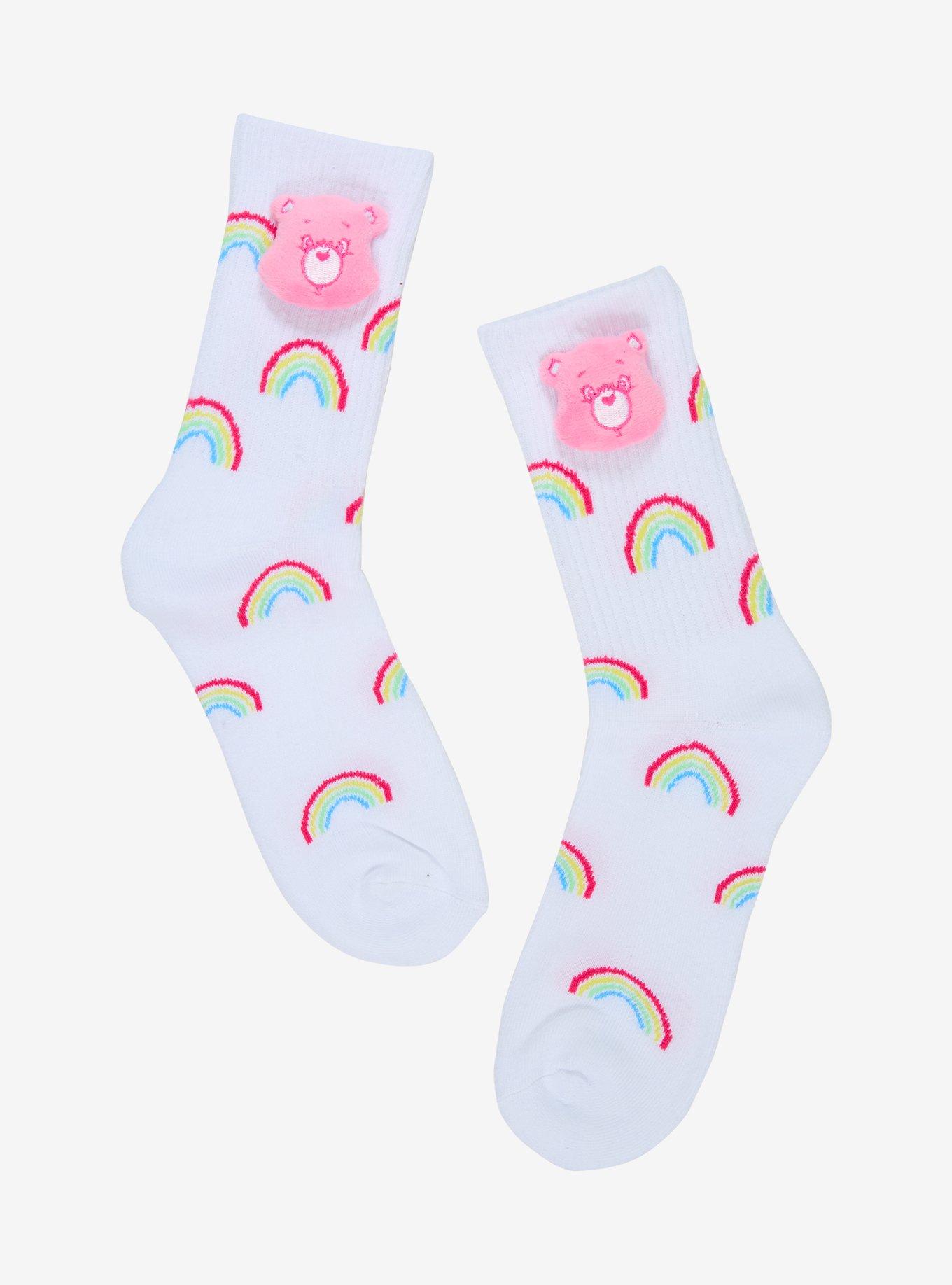 Care Bears Cheer Bear Rainbow Crew Socks, , hi-res