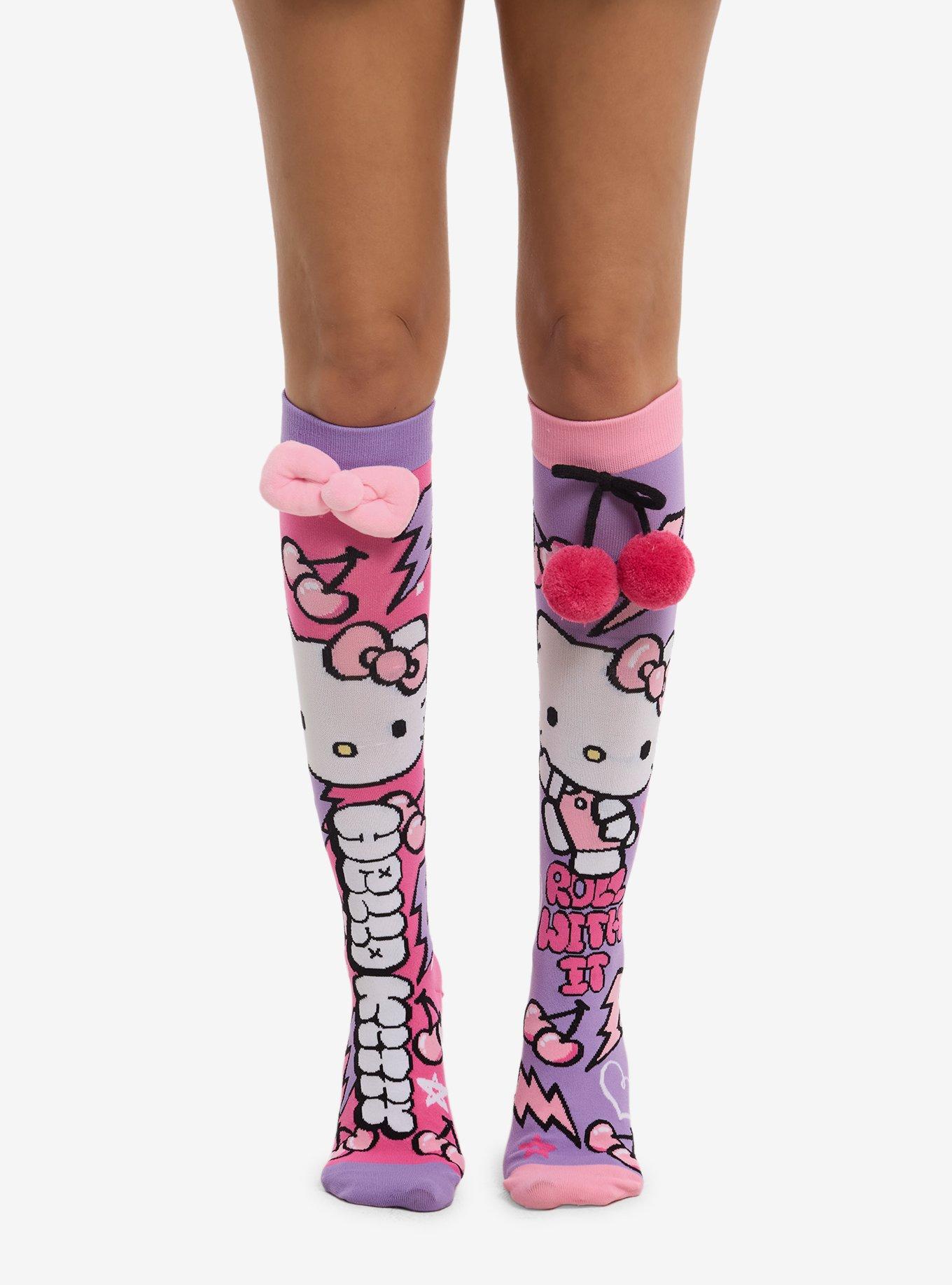 Hello Kitty Y2K Mismatch Knee-High Socks, , hi-res