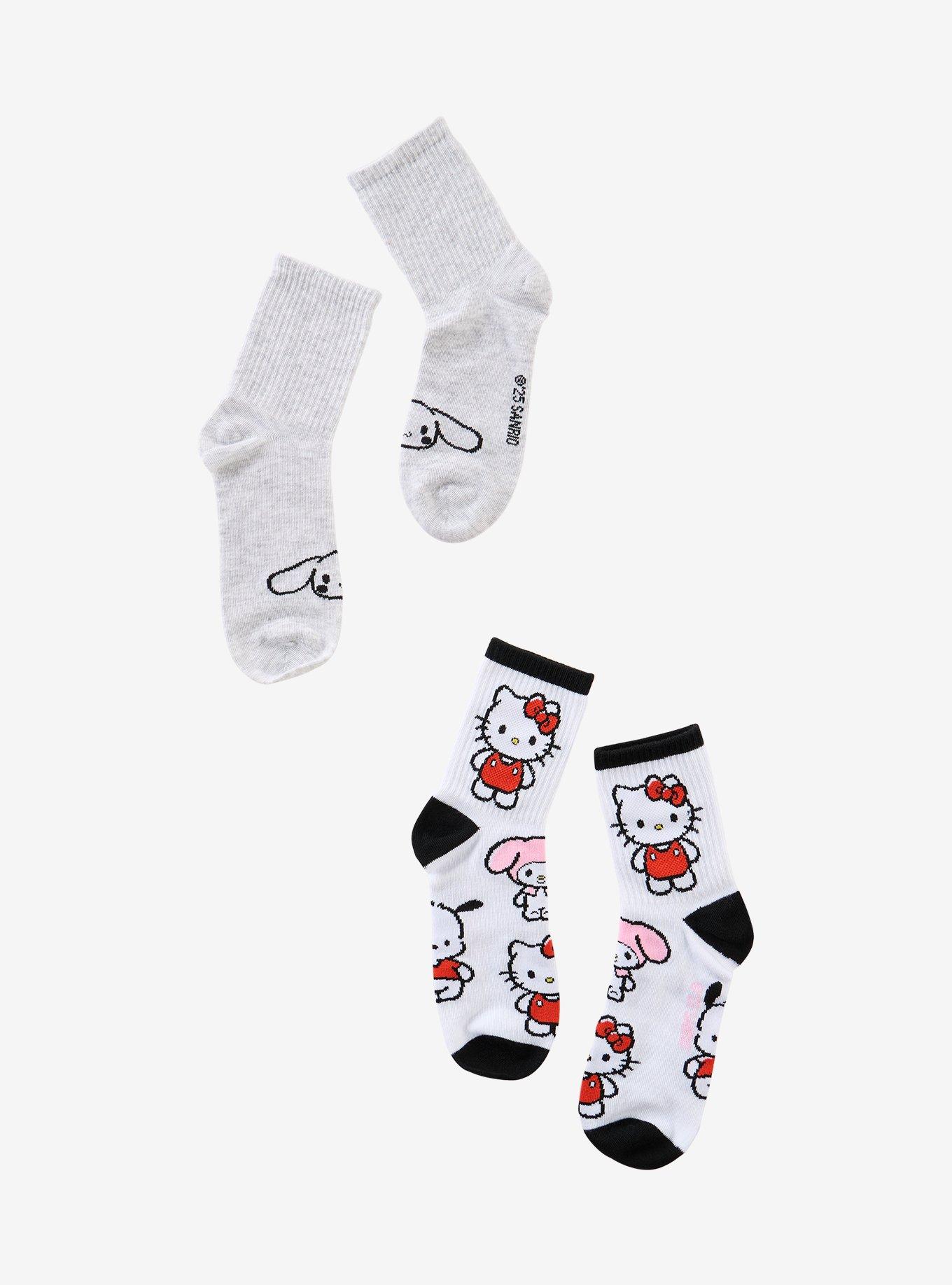 Hello Kitty And Friends Character Crew Socks 2 Pair, , hi-res