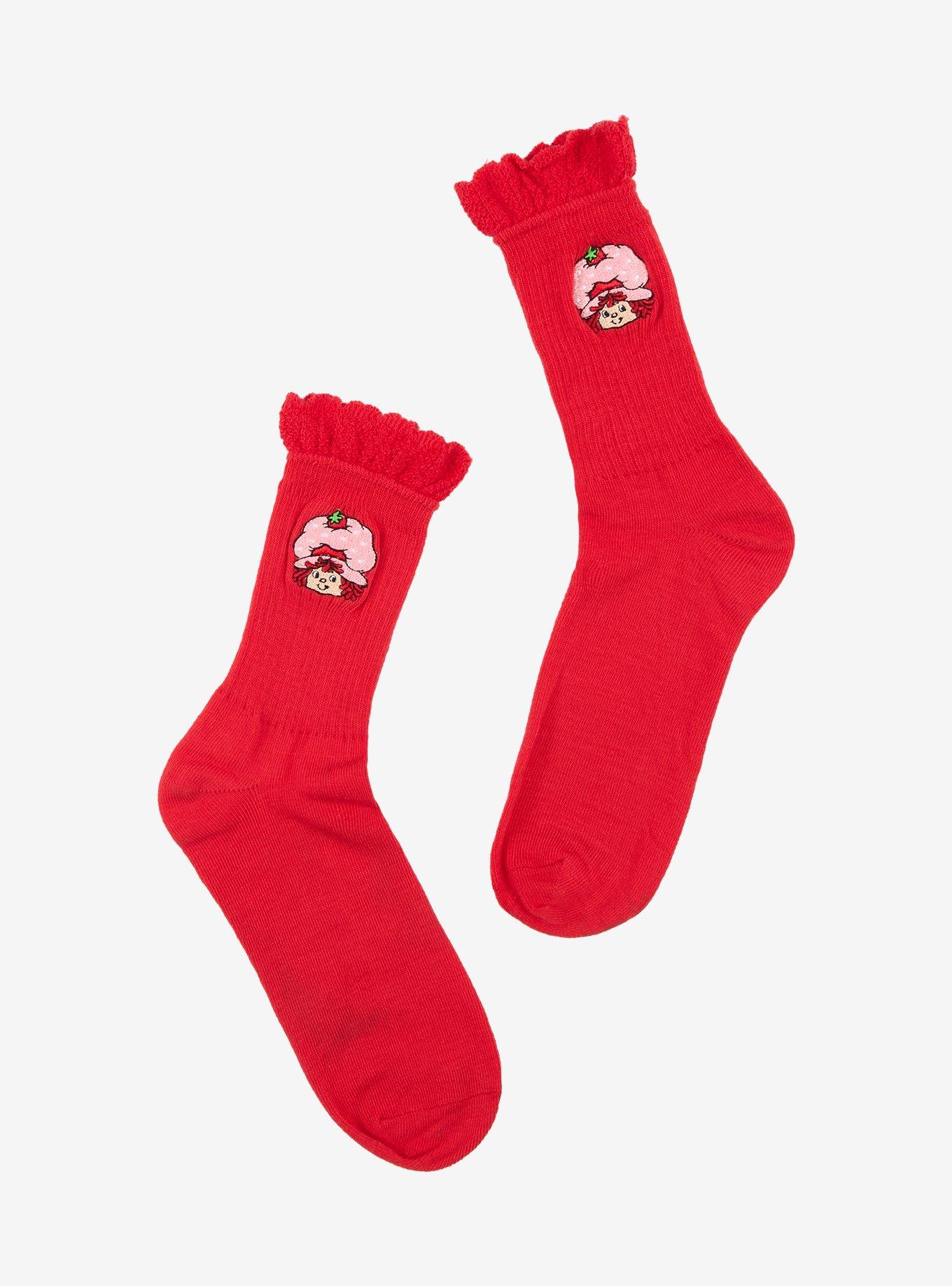 Strawberry Shortcake Lettuce Trim Crew Socks, , hi-res