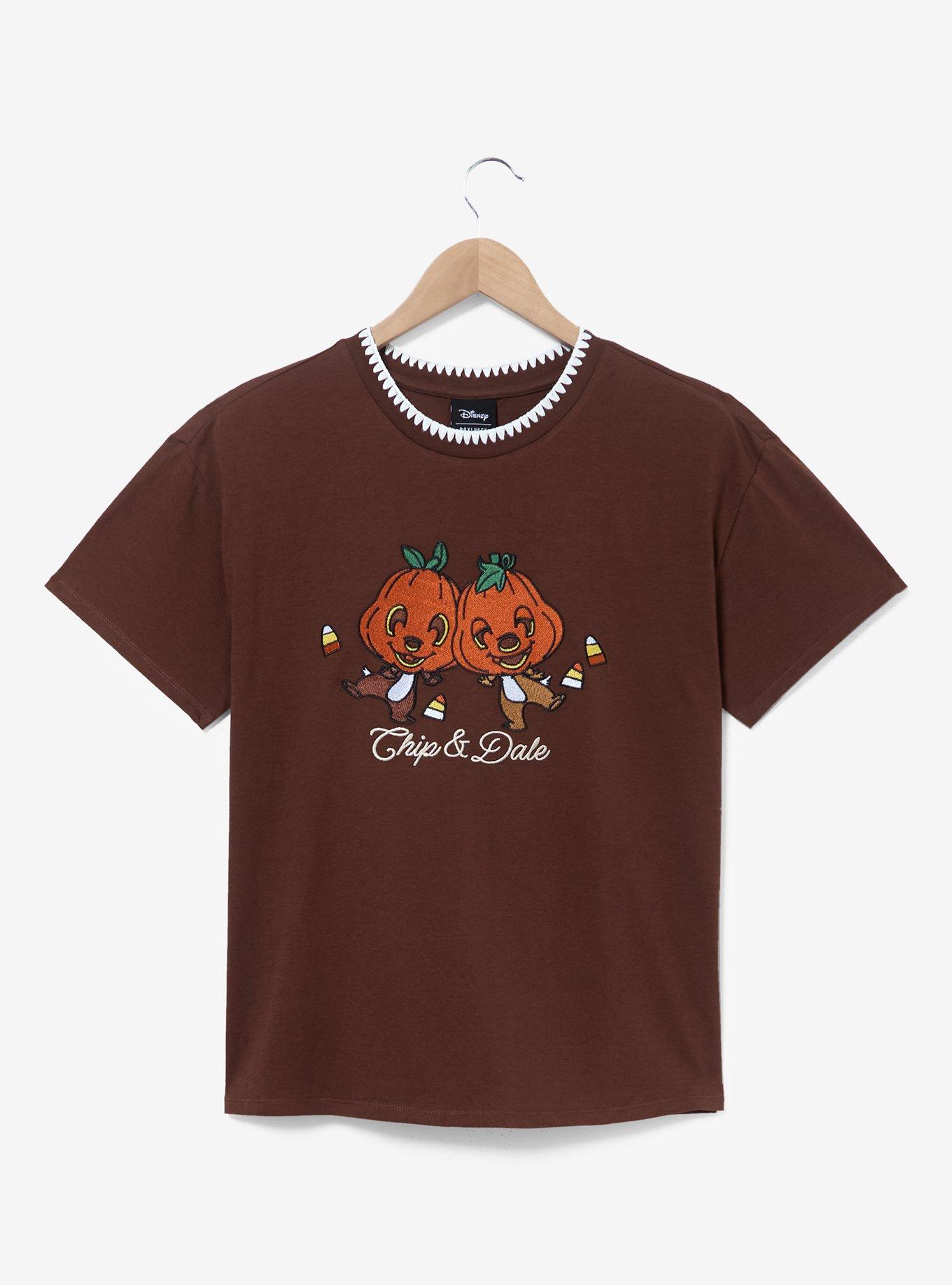 Disney Chip & Dale Pumpkin Halloween Women's T-Shirt — BoxLunch Exclusive