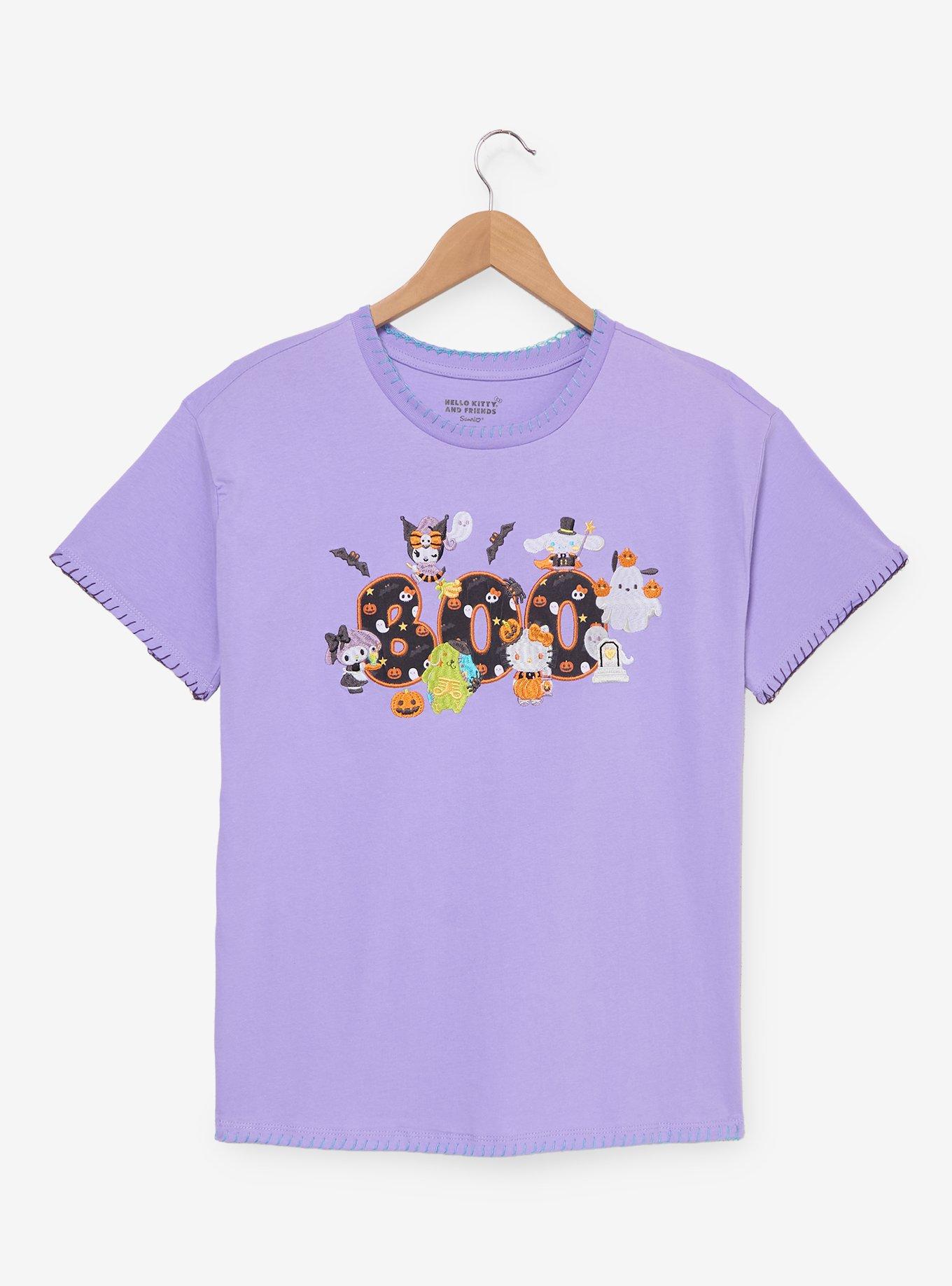 Sanrio Hello Kitty and Friends Halloween Embroidered Glow-in-the-Dark Women's Plus Size T-Shirt - BoxLunch Exclusive, , hi-res