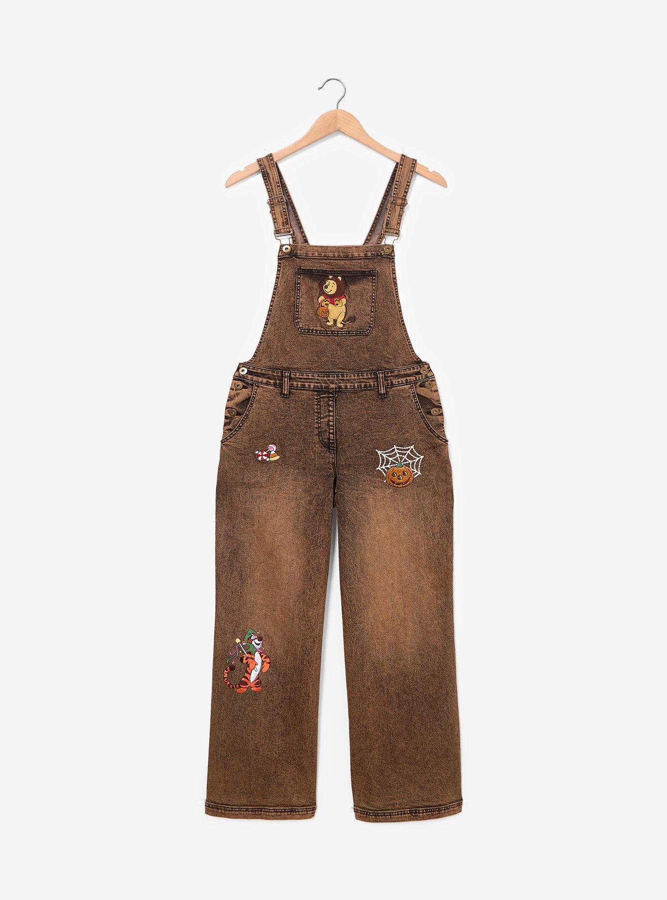 Disney Winnie the Pooh Halloween Glow-in-the-Dark Women's Plus Size Overalls &mdash; BoxLunch Exclusive, , hi-res