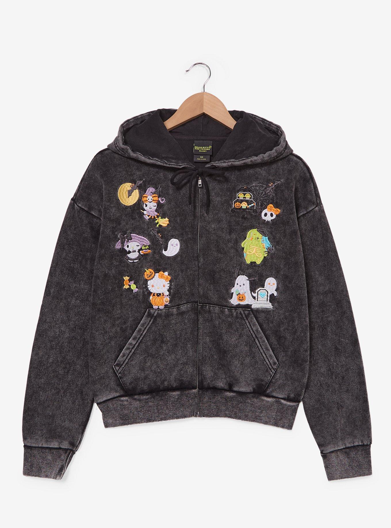 Sanrio Hello Kitty and Friends Halloween Glow-in-the-Dark Women's Zippered Hoodie &mdash; BoxLunch Exclusive, , hi-res