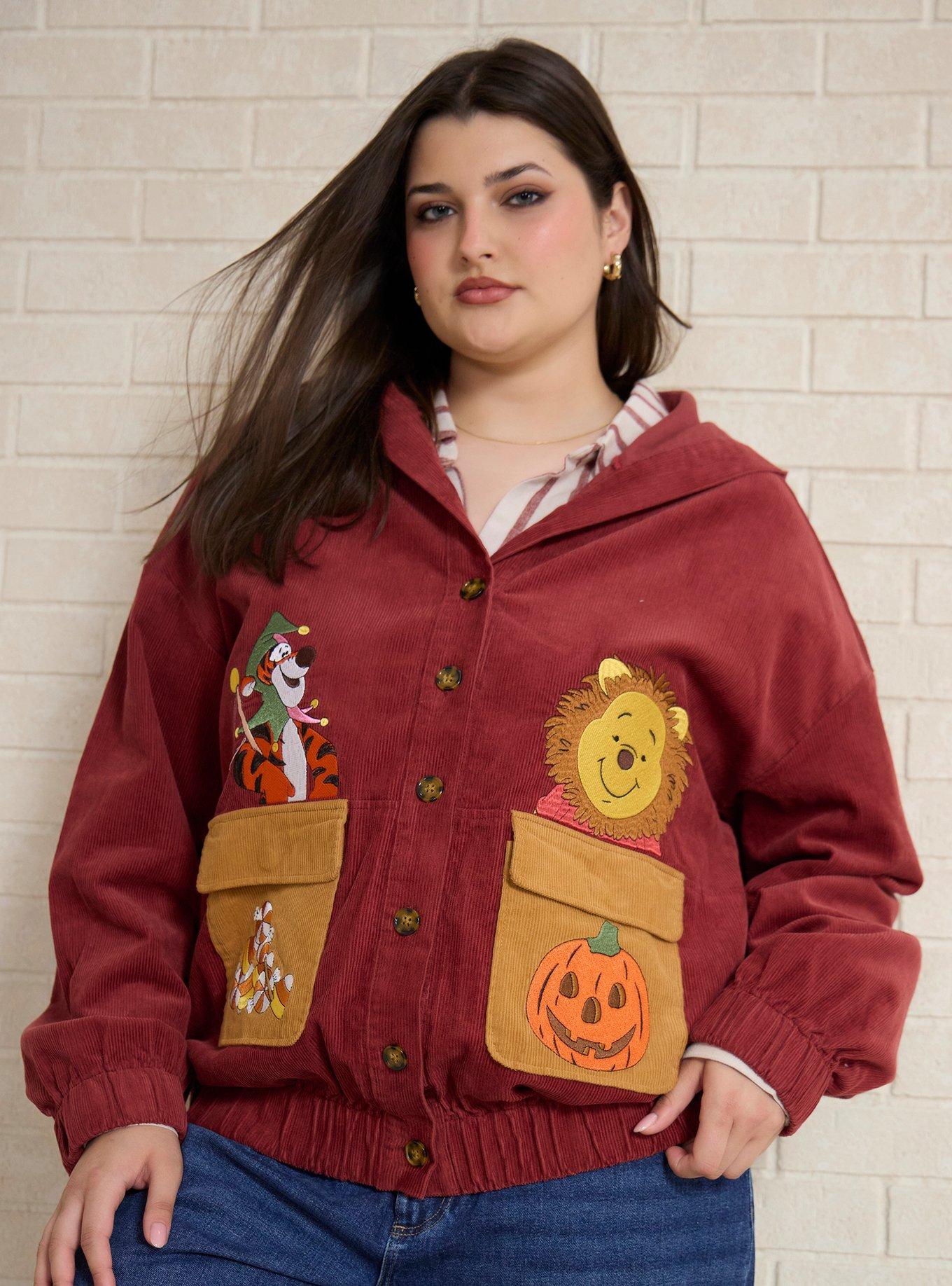 Disney Winnie the Pooh Halloween Women's Plus Size Corduroy Jacket - BoxLunch Exclusive, , hi-res