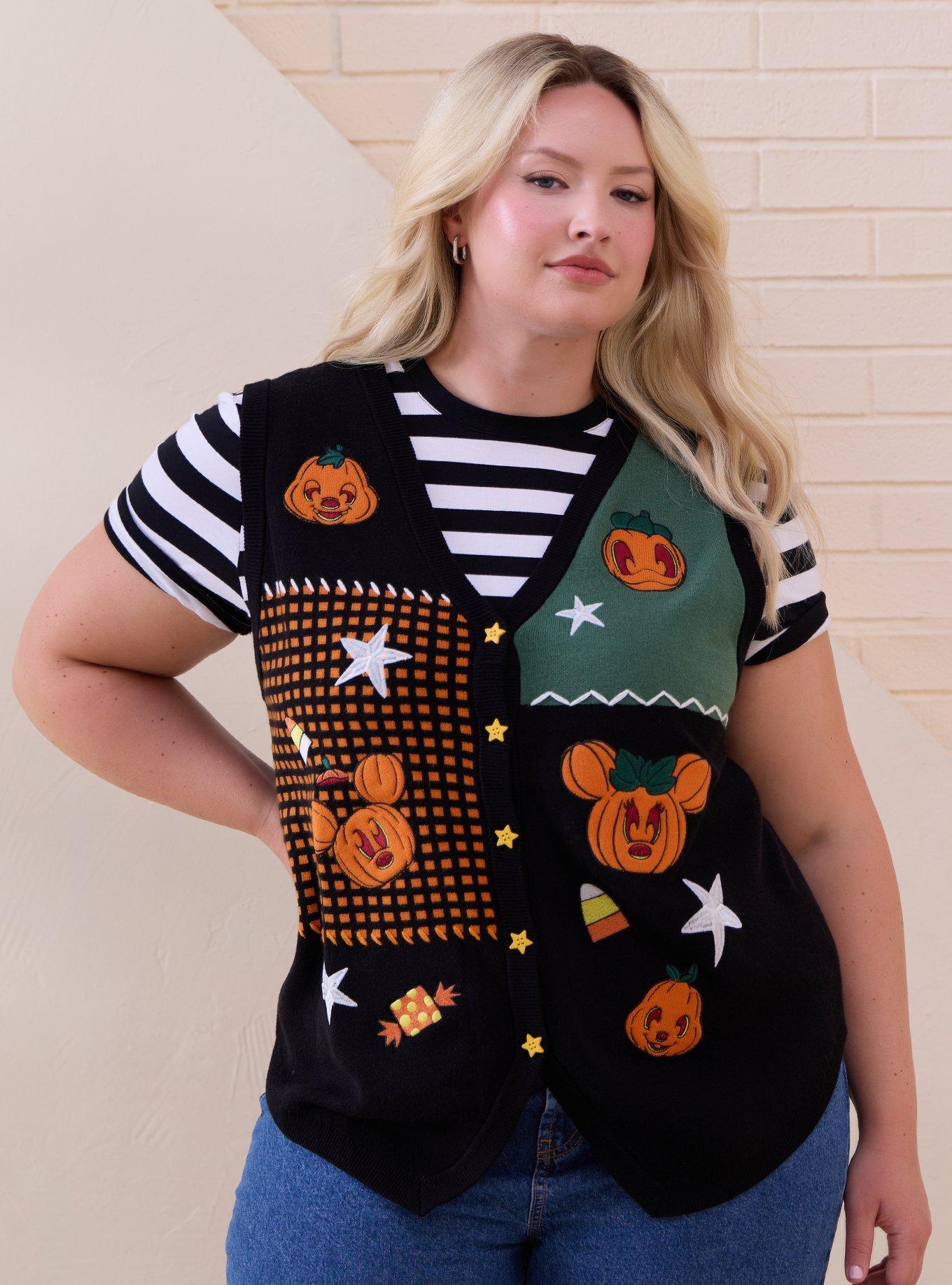 Disney Mickey & Friends Halloween Glow-in-the-Dark Women's Plus Size Vest - BoxLunch Exclusive