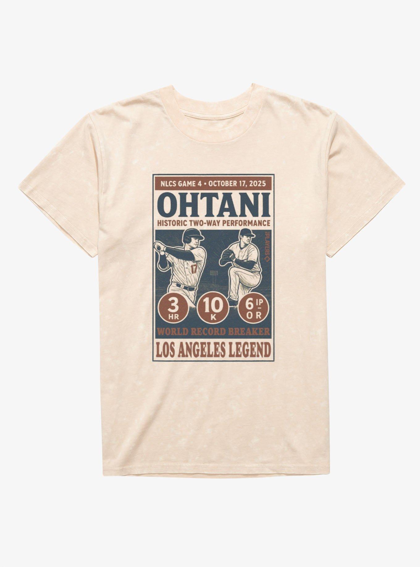 MLB Shohei Ohtani LA Legends Poster Mineral Wash T-Shirt, , hi-res