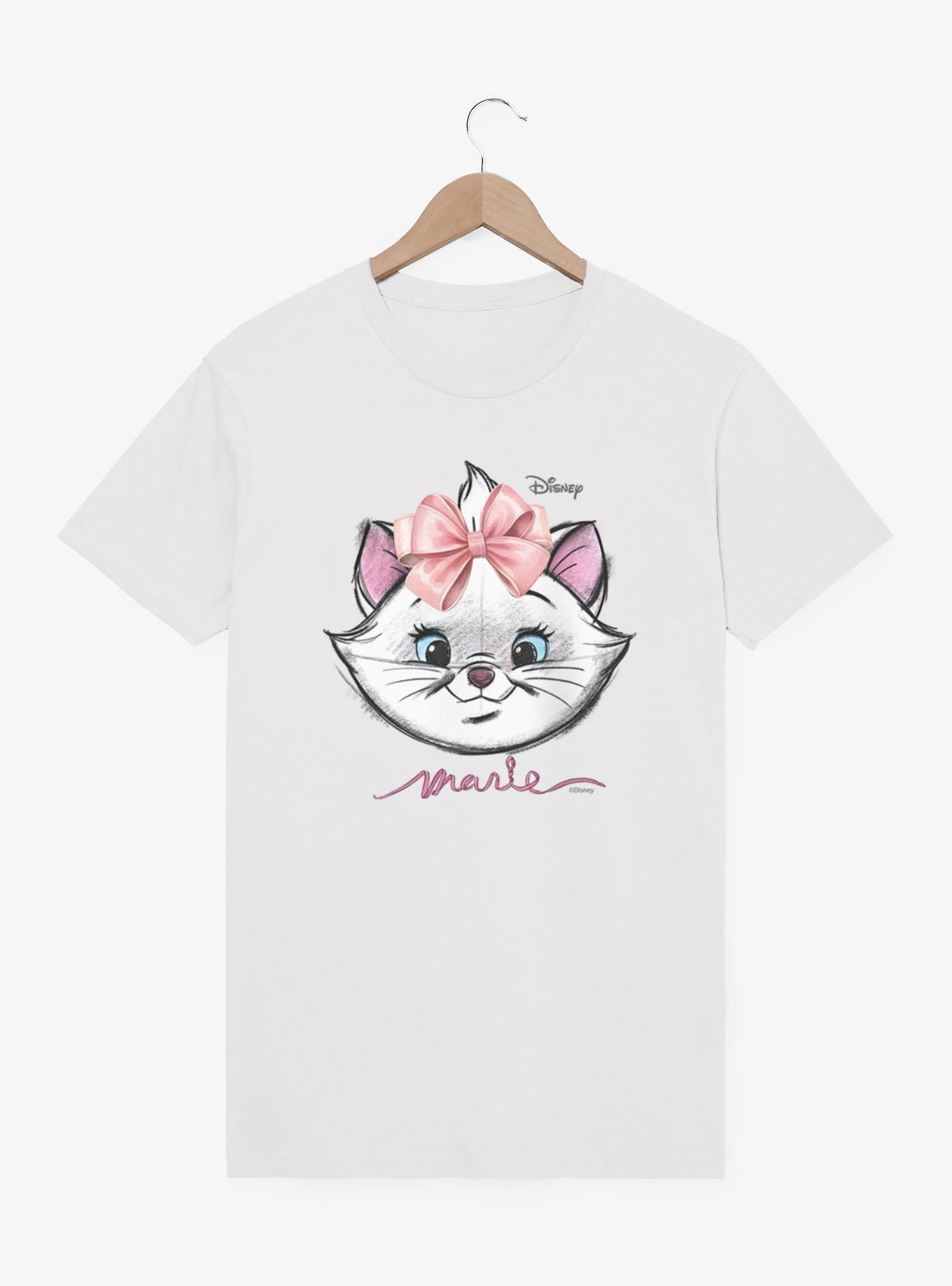 Disney Aristocats Marie Face Sketch Mineral Wash T-Shirt