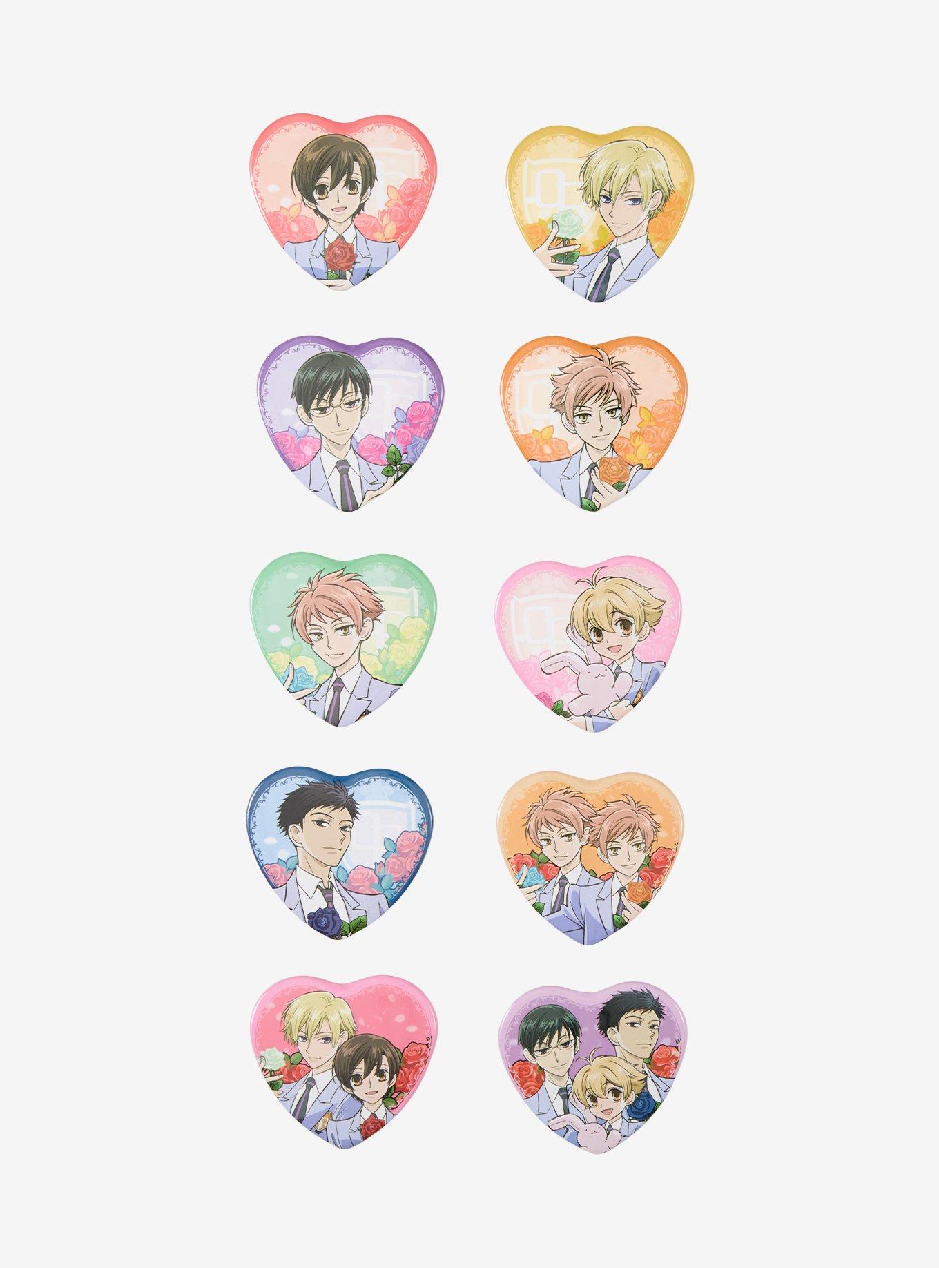 Ouran High School Host Club Heart Blind Bag Buttons, , hi-res