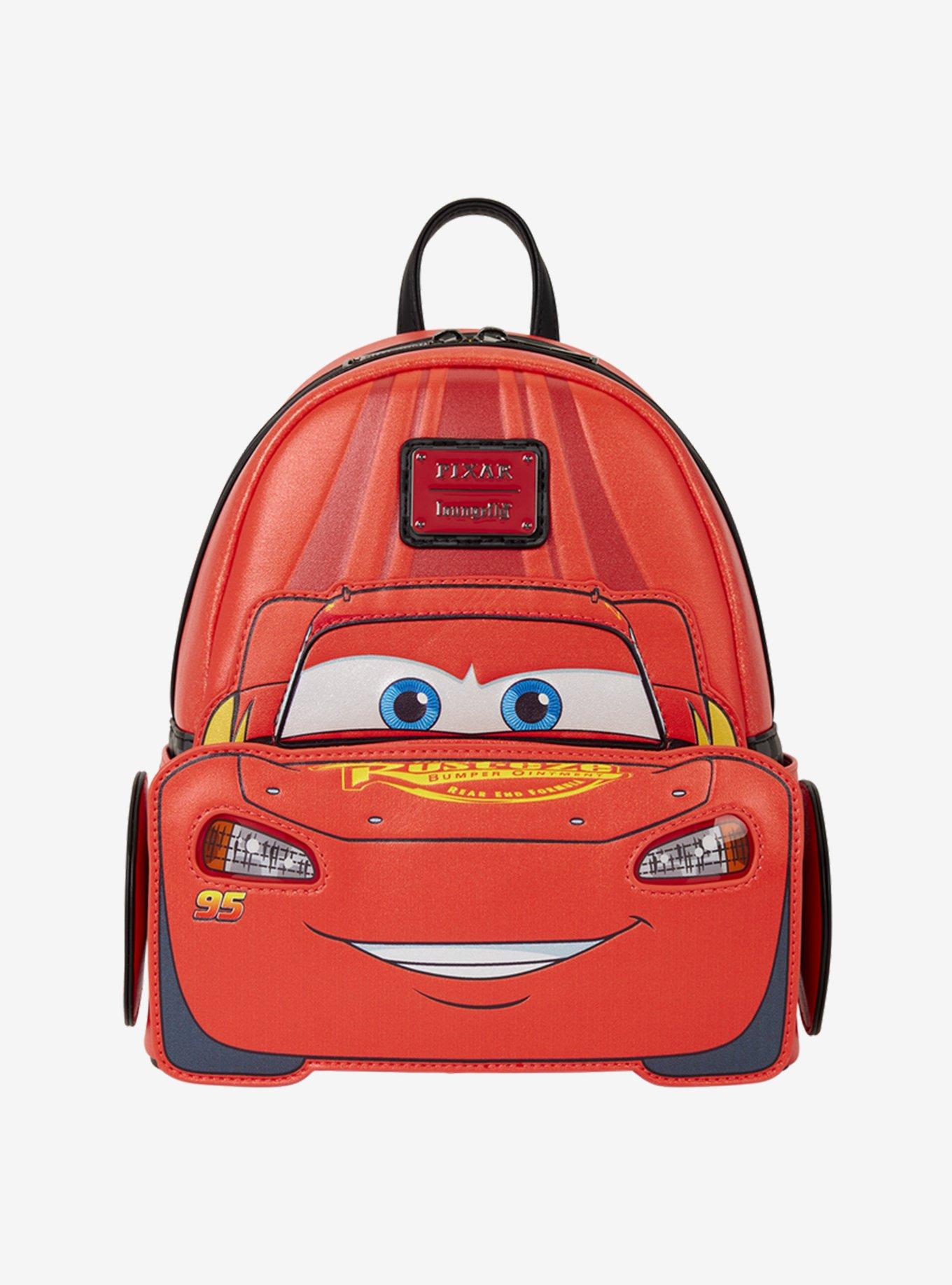 Loungefly Disney Pixar Cars 20th Anniversary Lightning McQueen Light-Up Lenticular Mini Backpack