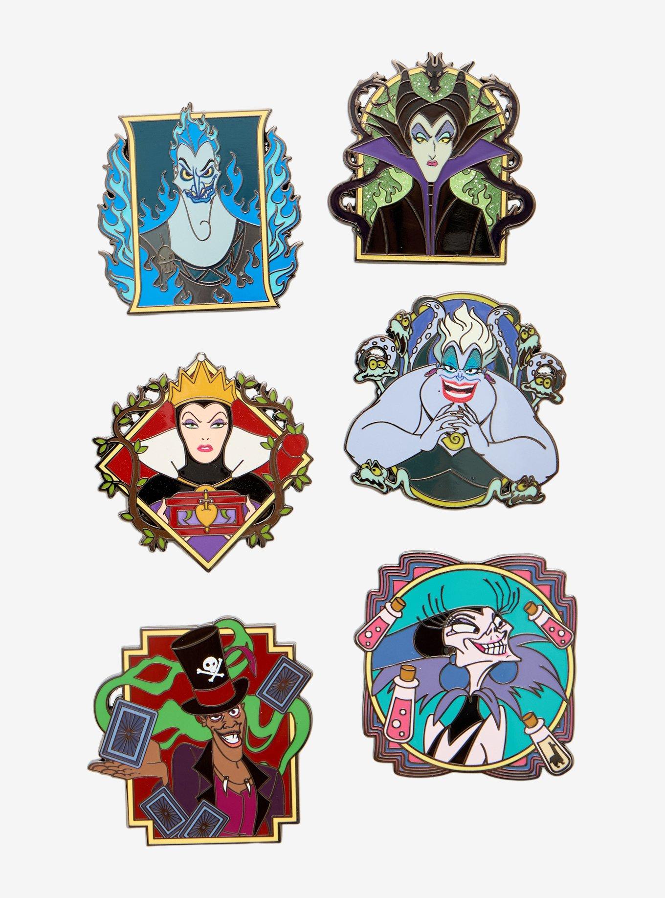 Loungefly Disney Villains Portraits Blind Box Enamel Pin, , hi-res
