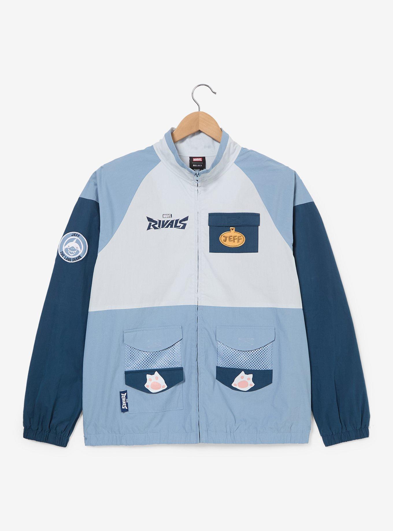 Marvel Rivals Jeff the Land Shark Color Block Windbreaker - BoxLunch Exclusive, , hi-res