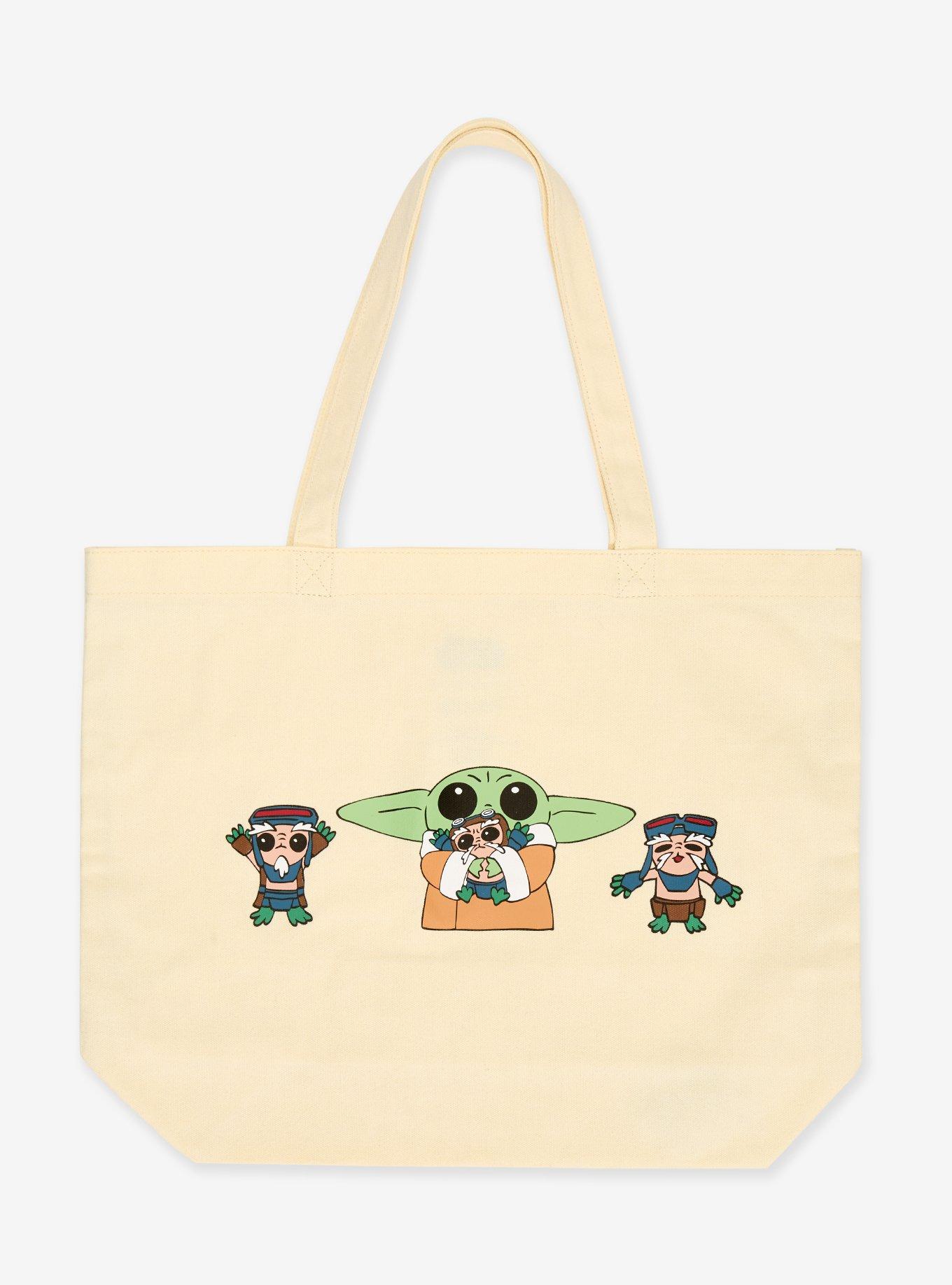 Star Wars The Mandalorian Grogu & Anzellans Tote Bag - BoxLunch Exclusive, , hi-res