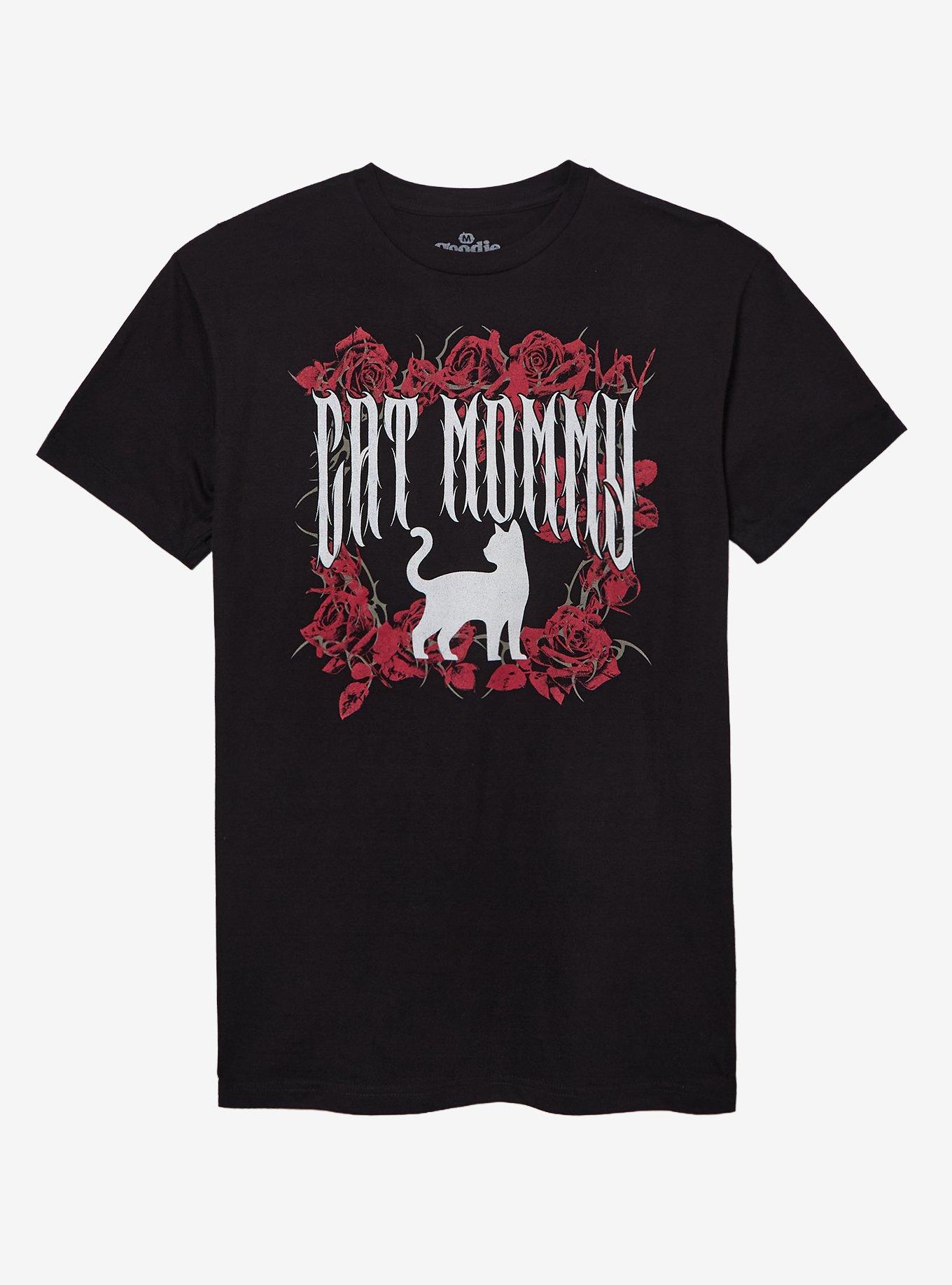 Cat Mommy Roses T-Shirt By Goodie Two Sleeves, , hi-res