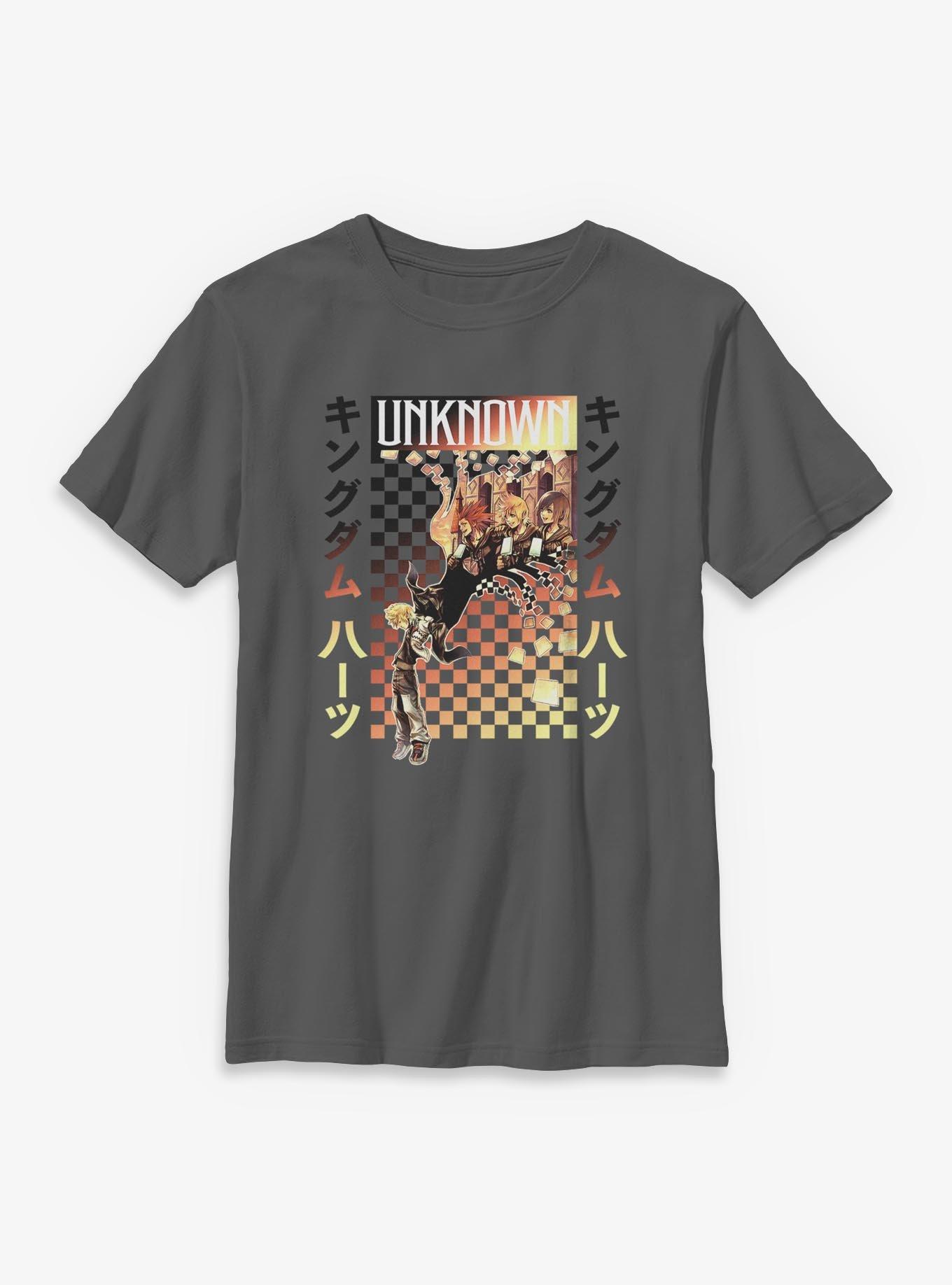 Disney Kingdom Hearts Checker Fade Youth T-Shirt, , hi-res