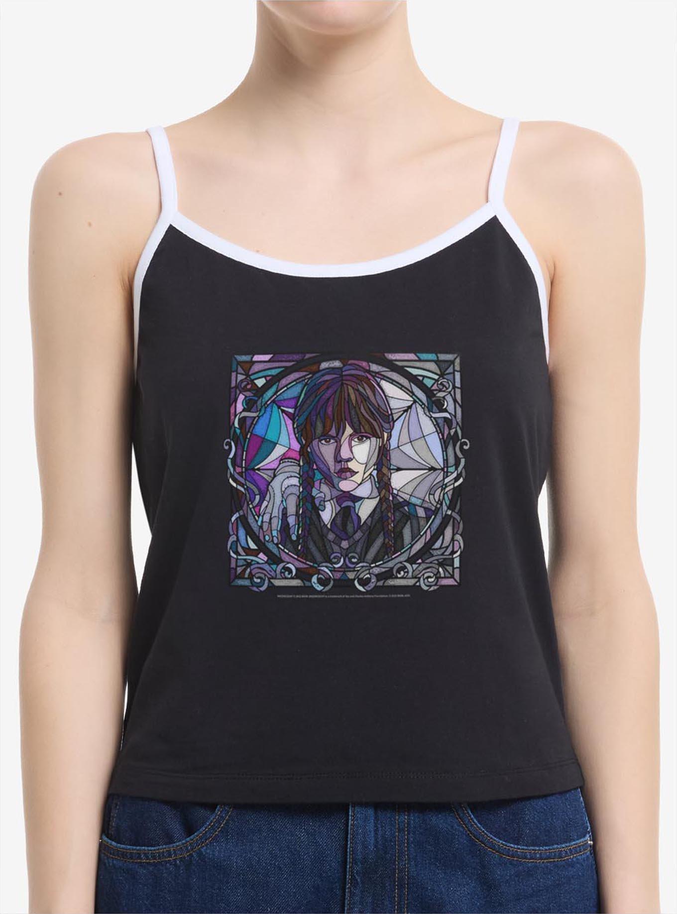 Wednesday Stained Glass Portrait Womens Cami