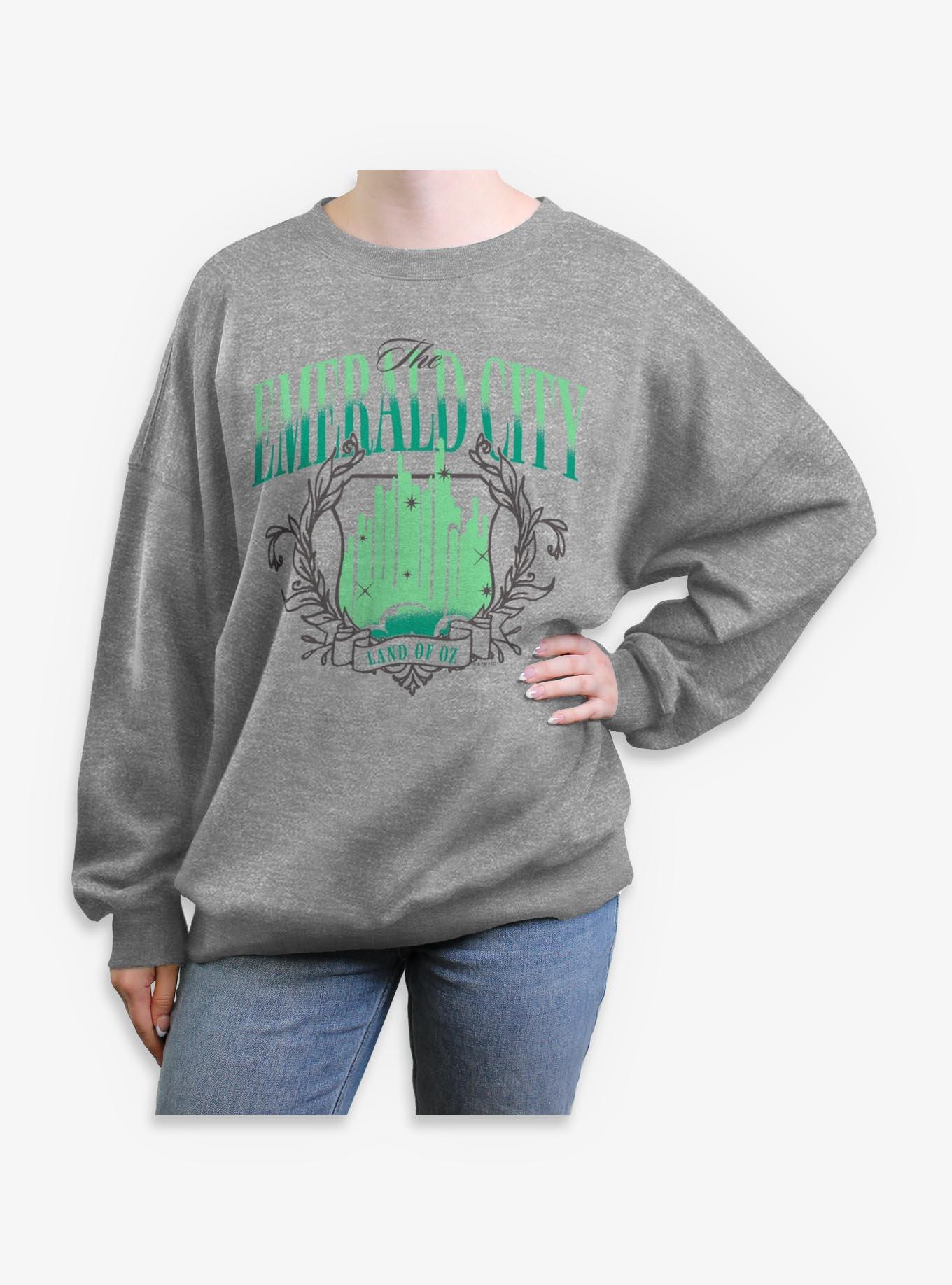 Wizard Of Oz Original Green City Womens Oversized Sweatshirt, , hi-res